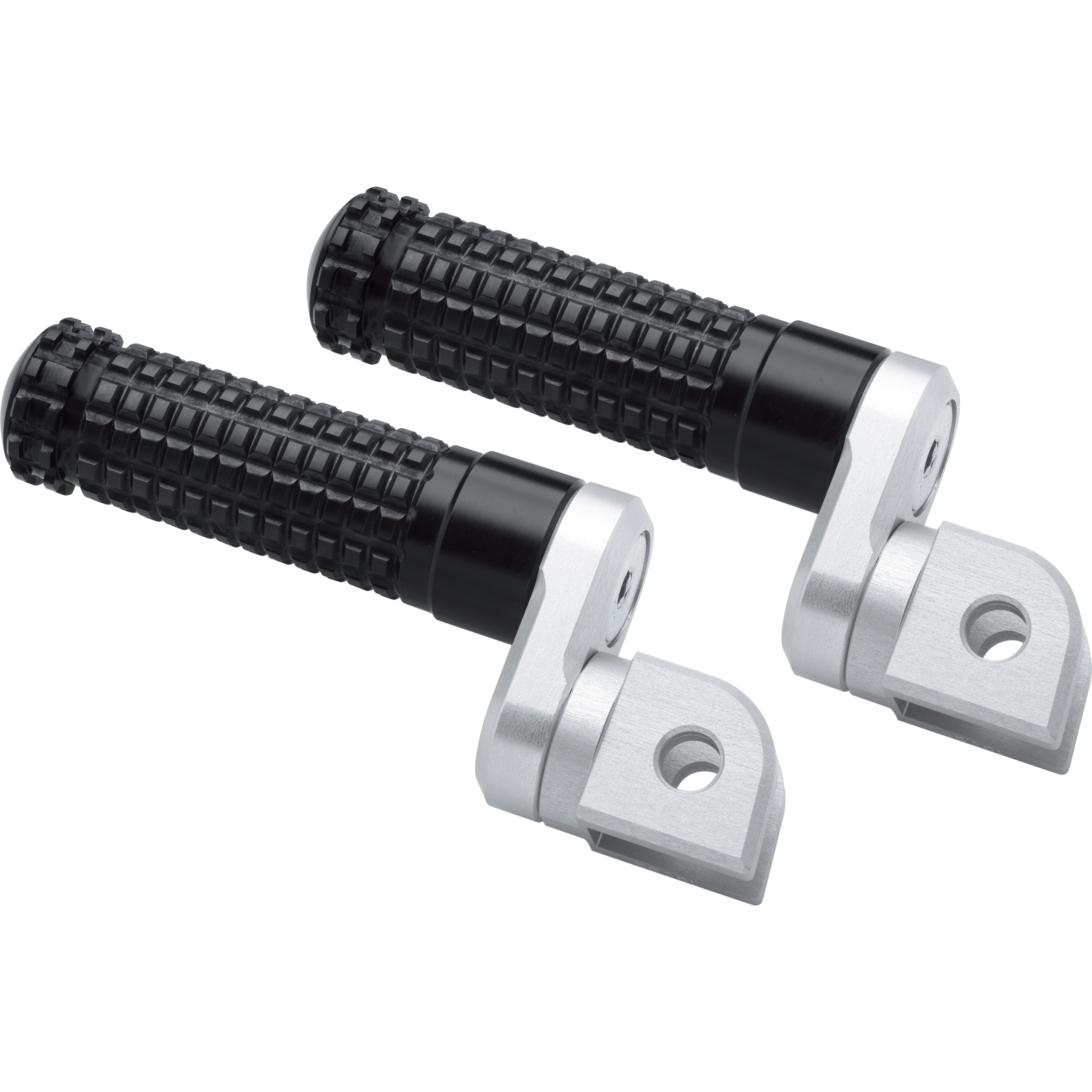 Mizu Fußrastenpaar Flex Race 22mm für Fahrer silber/schwarz 10008 - Motorradteile & Ersatzteile - Fußrasten & Hebel