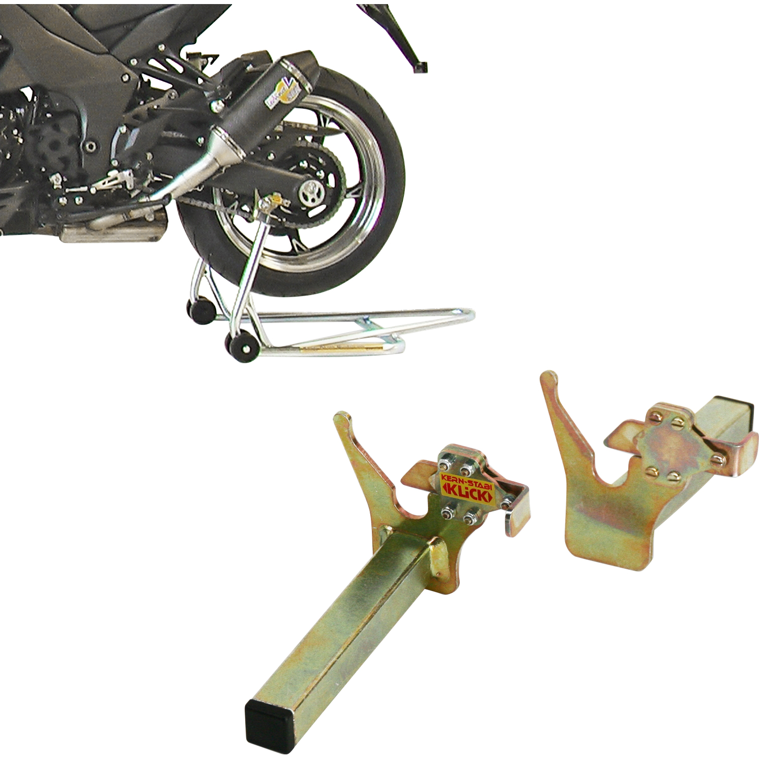 Kern-Stabi Klick Racing Aufnahmeadapter hinten für Profi-/Mono M10 - Motorradzubehör - Aufbockvorrichtungen
