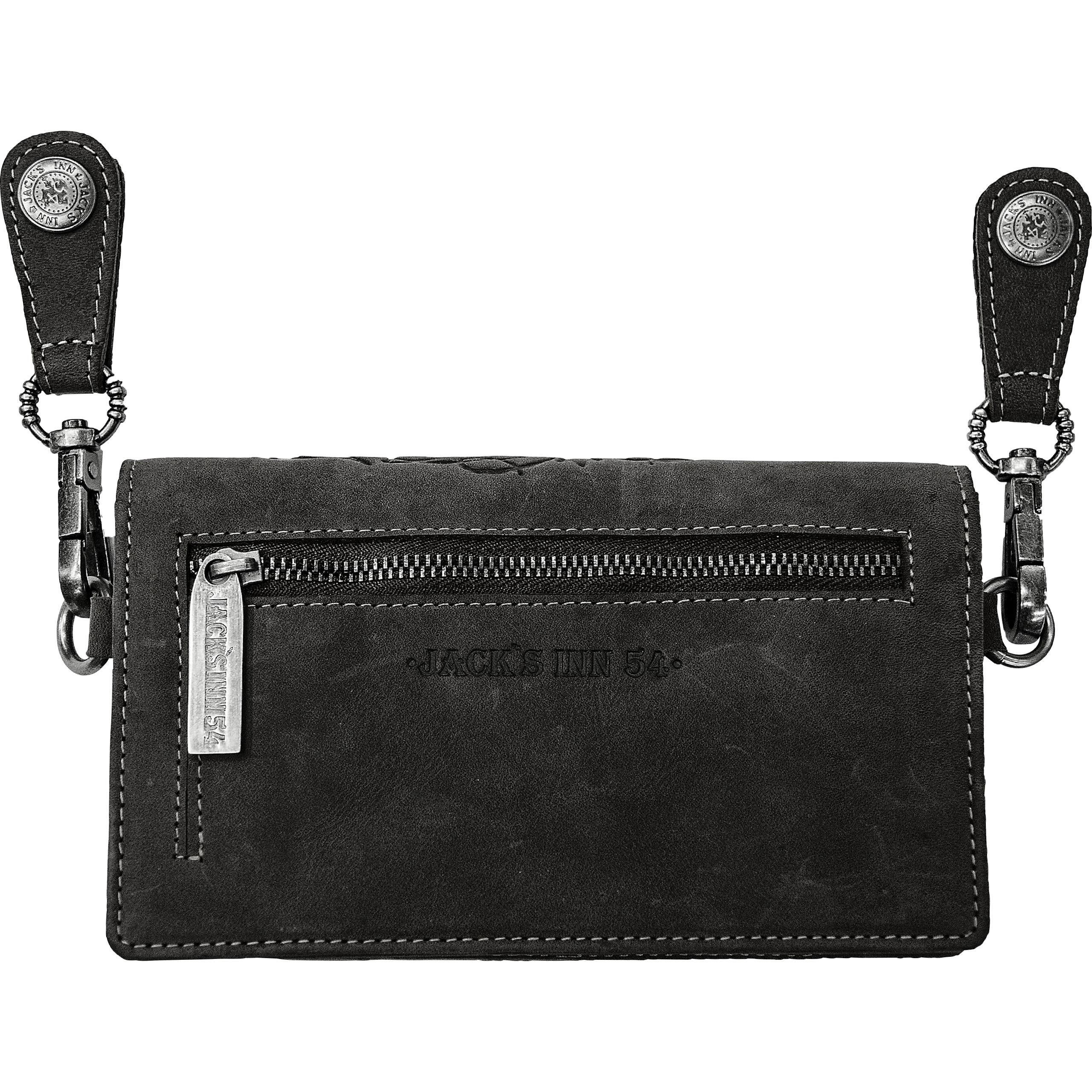 Jack's Inn 54-Leder Geldbörse/Umhänge-/Gürteltasche "Black Rum"-5726961207999170