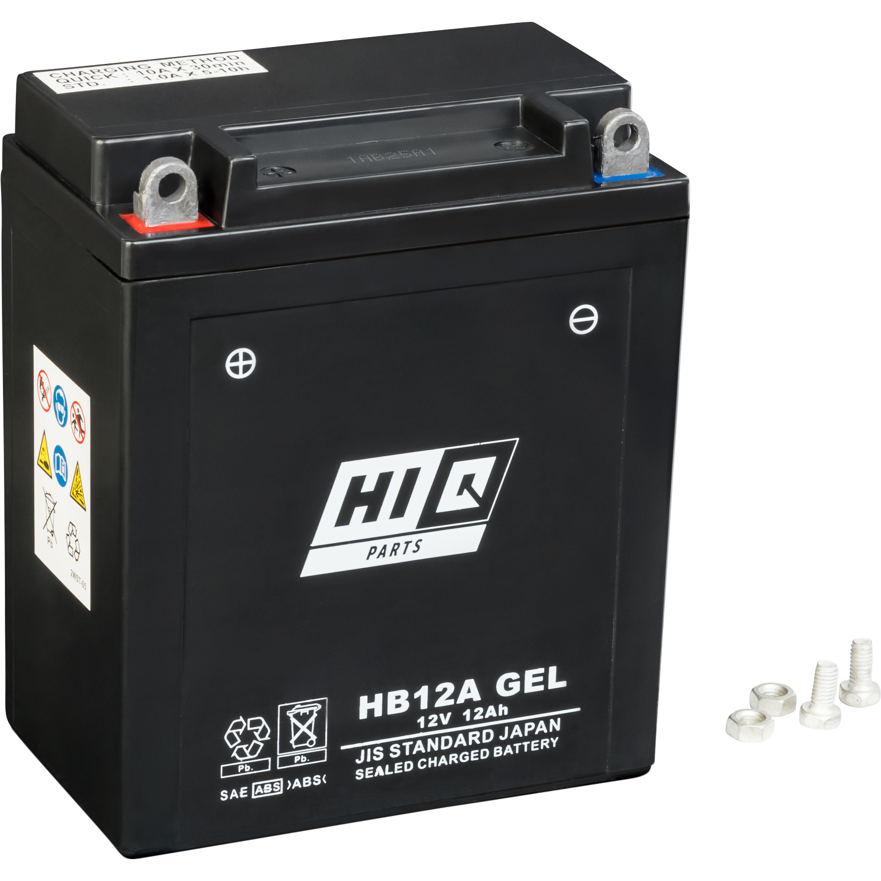 Batteria Hi-Q AGM Gel sigillata HB12A, 12V, 12Ah (YB12A)