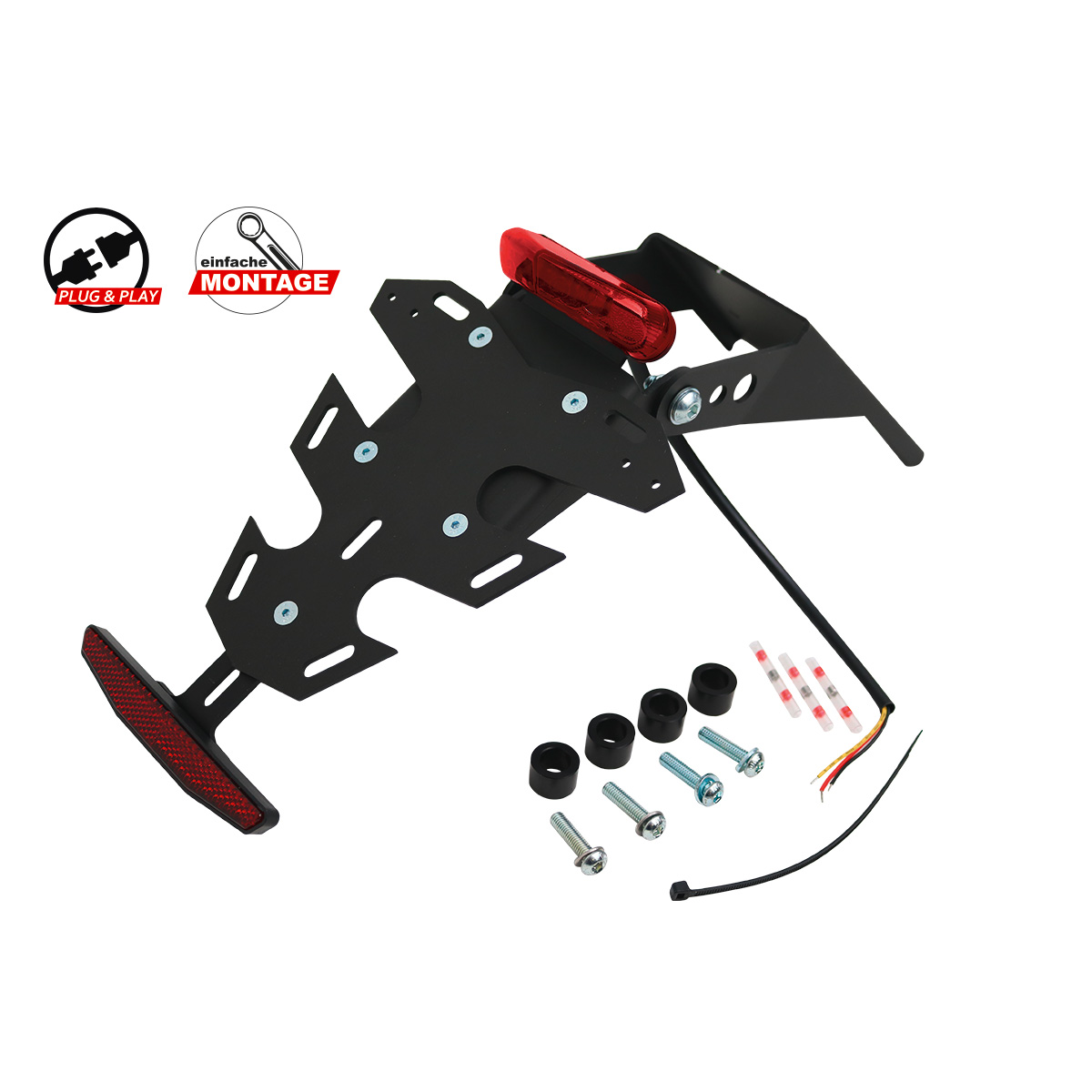 Mizu Kennzeichenhalter Plug & Play CH für Suzuki GSX-8T/TT - Motorradteile & Ersatzteile - Anbauteile