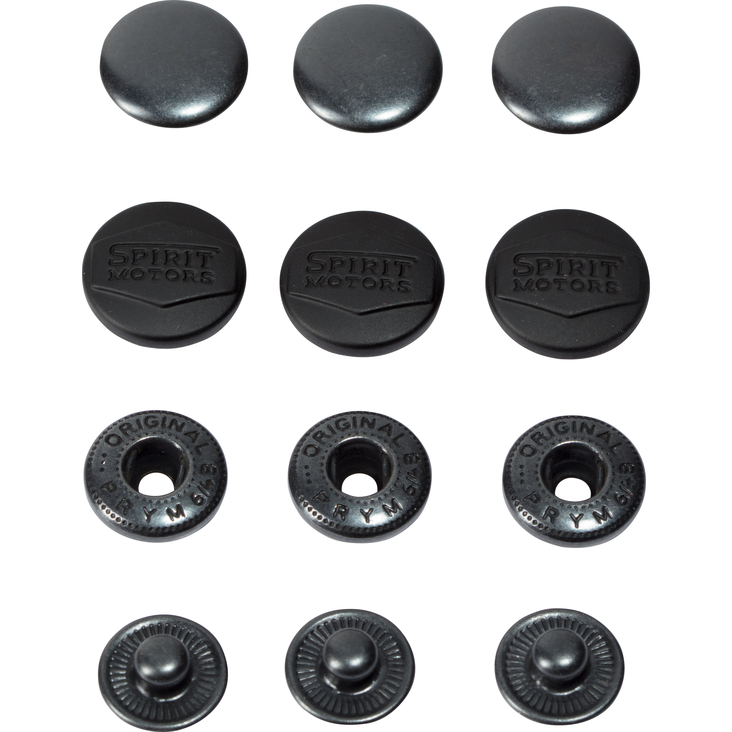 Spirit Motors Druckknopf schwarz 16 mm - Motorradbekleidung - Zubehör & Accessoires