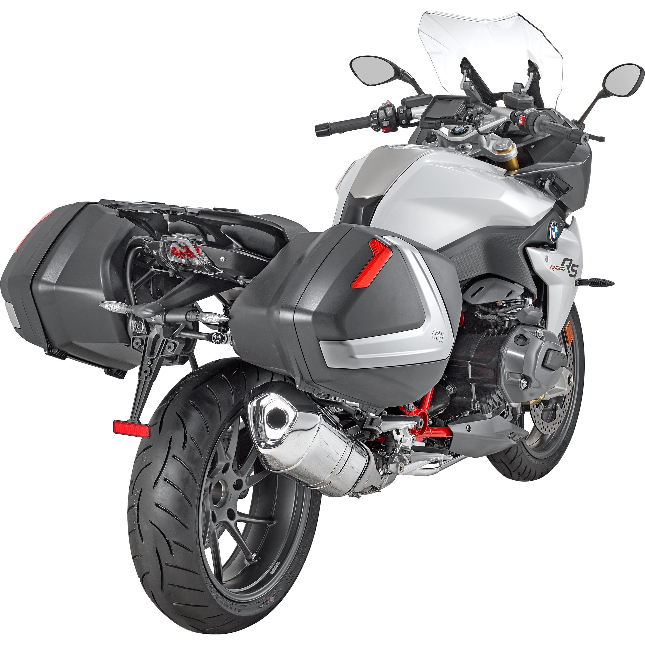 Givi-Monokey® Side Seitenkofferpaar V37N schwarz/silber/rot-5730861189002040