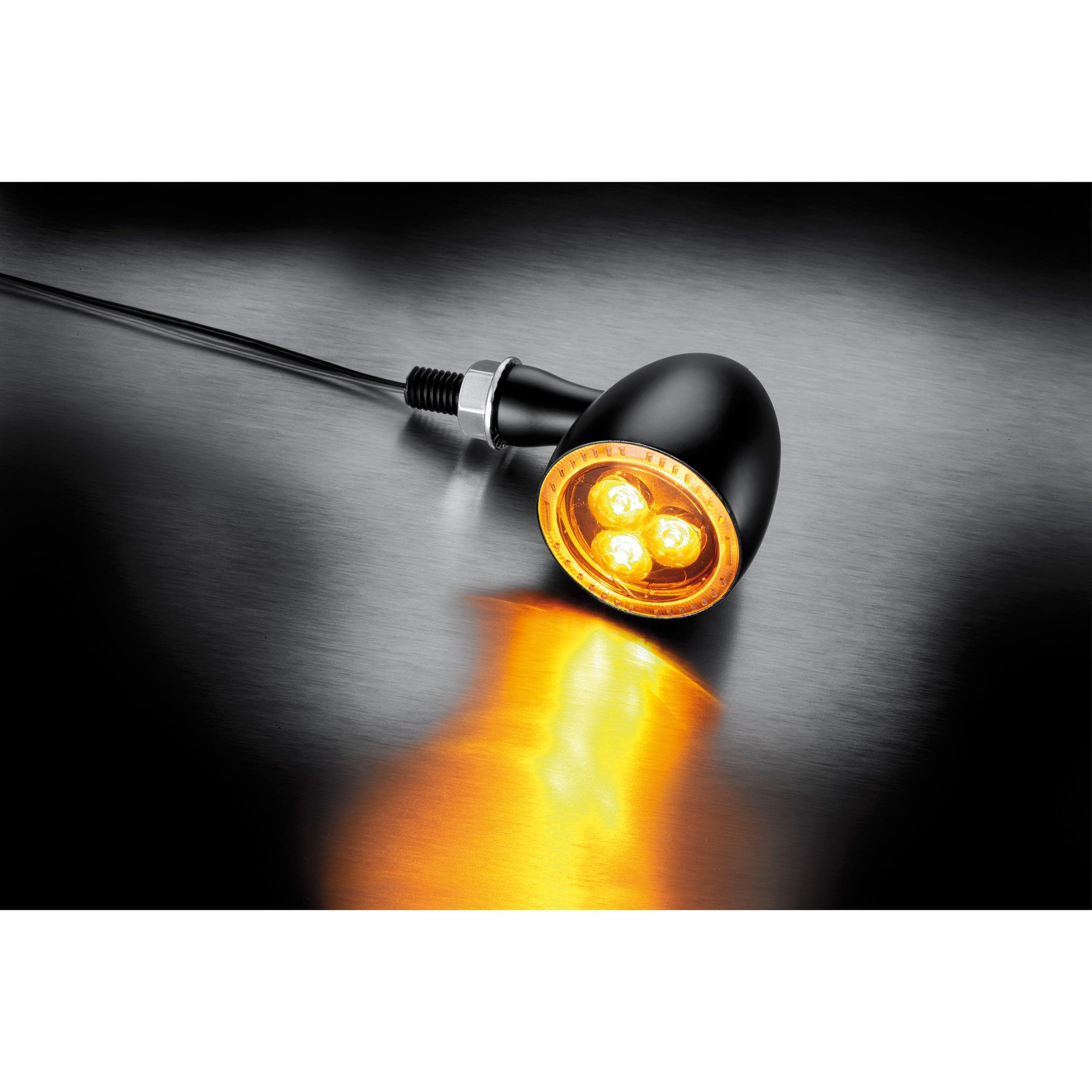 Kellermann-LED Metall Blinker M8 Bullet 1000® Dark Ø39mm-5730781020000020