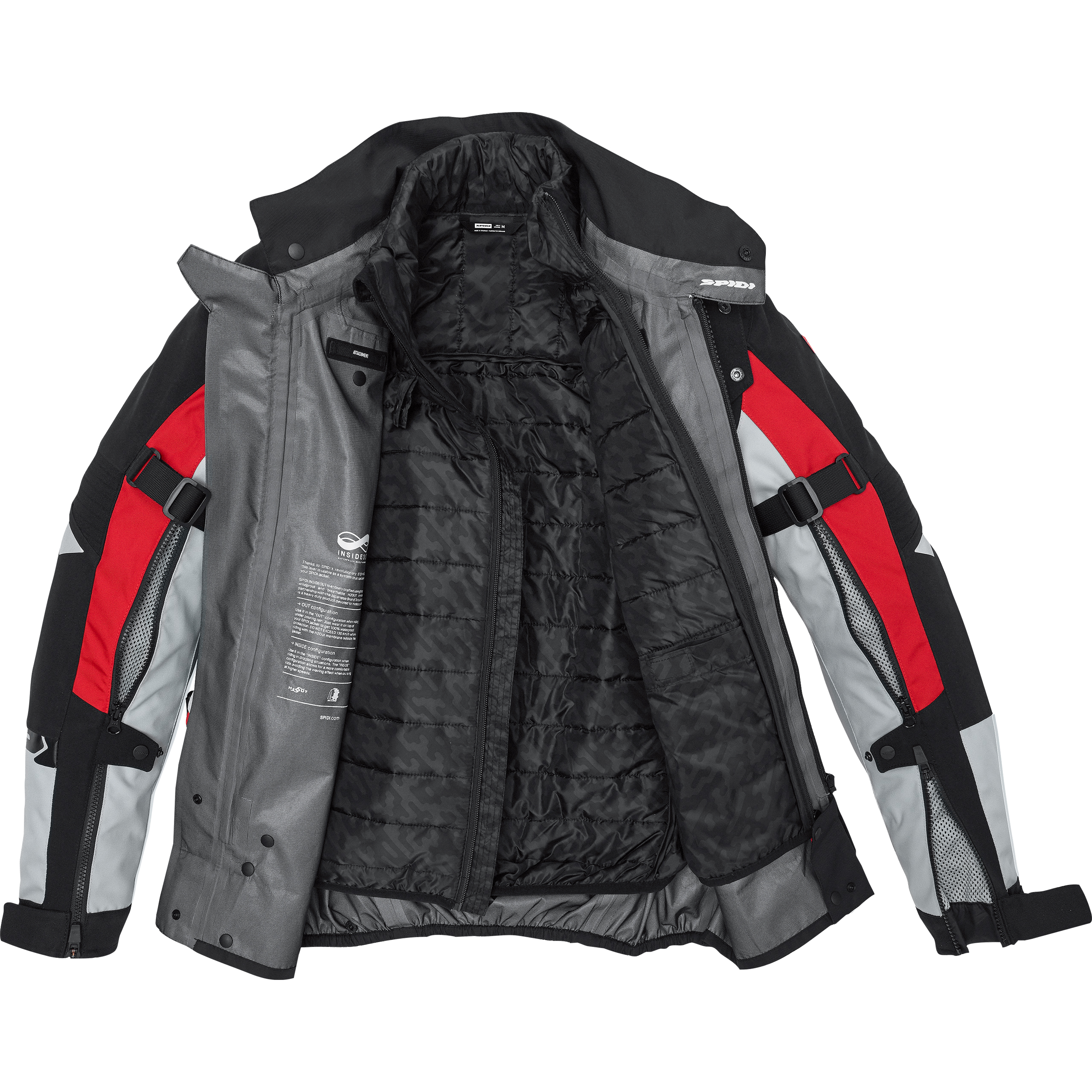 SPIDI-Allroad H2Out Textiljacke grau/rot-2016381999002