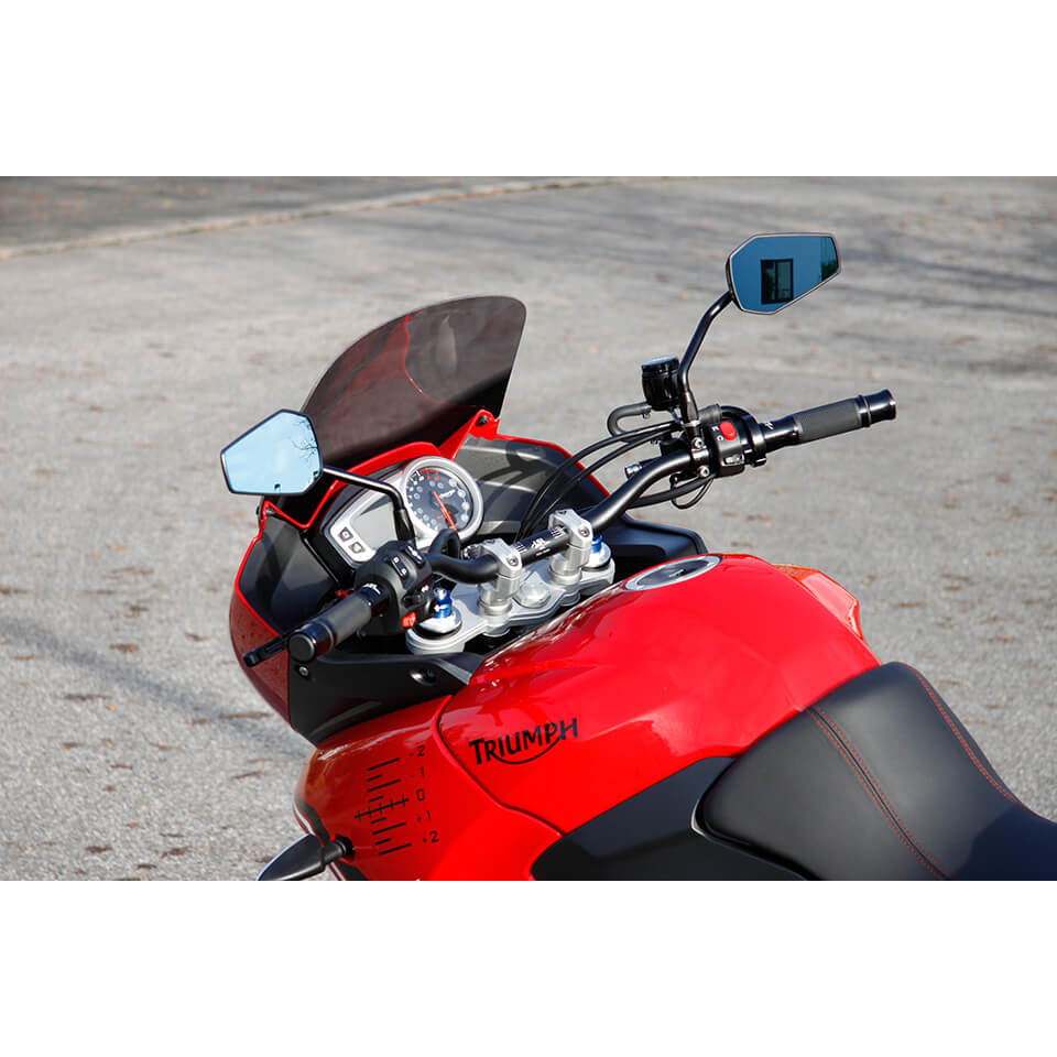 LSL Lenkerklemmböcke Ø28,6mm universal silber 80mm - Motorradteile & Ersatzteile - Lenker, Griffe & Hebel