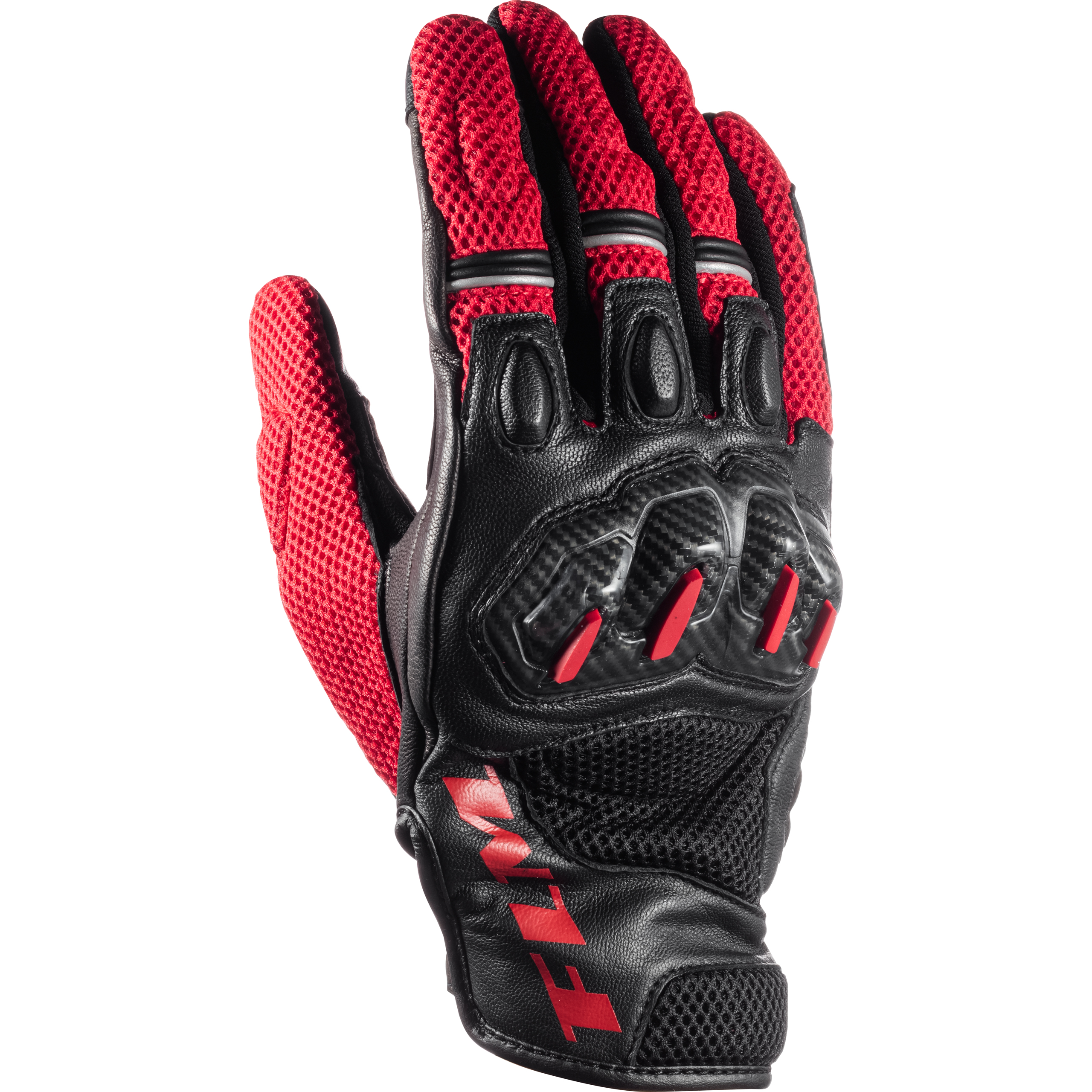 FLM Ramair Leder/Textilhandschuh kurz rot 7,5 - Motorradbekleidung - Motorradhandschuhe