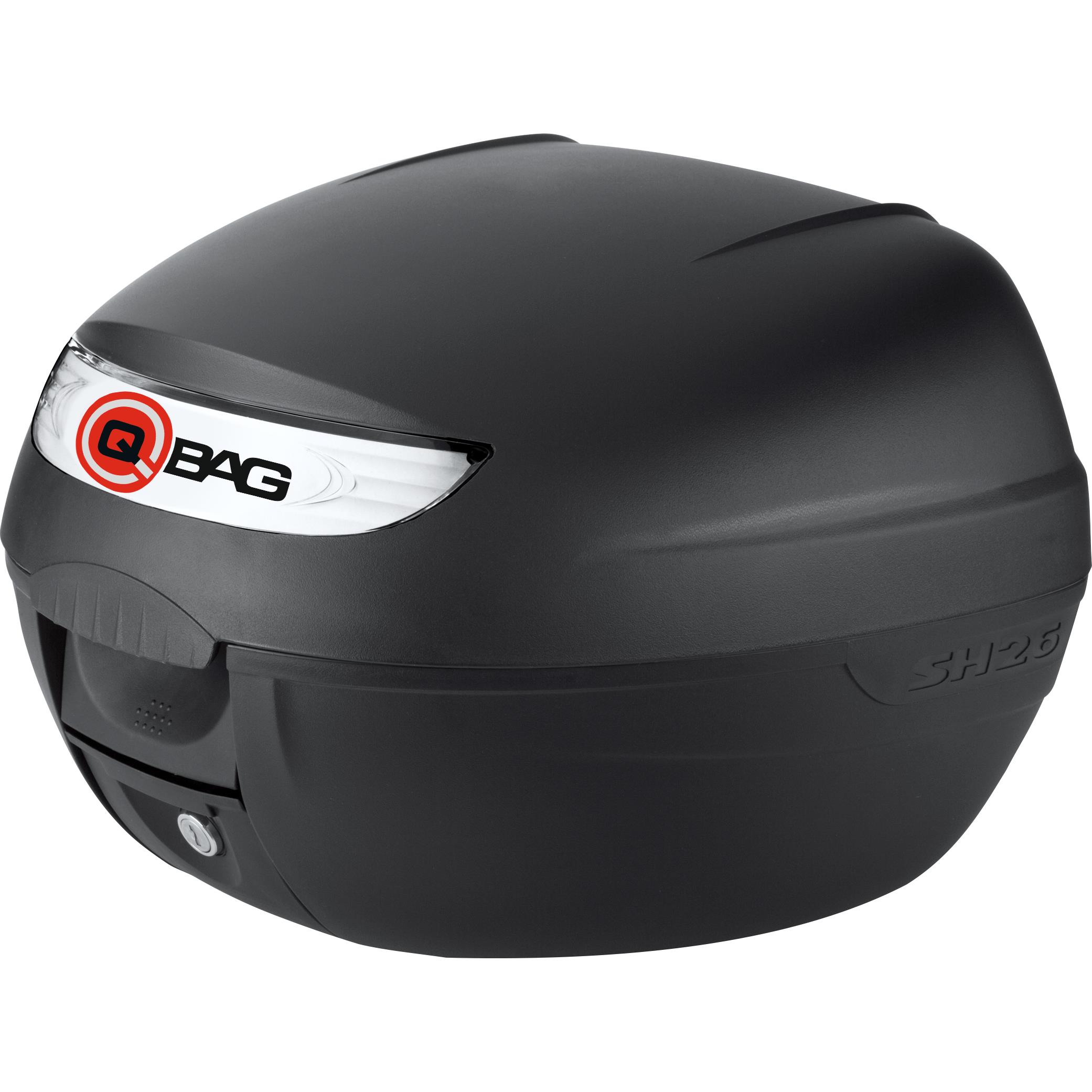 QBag Topcase SH26 schwarz unlackiert - Motorradzubehör - Motorradgepäck