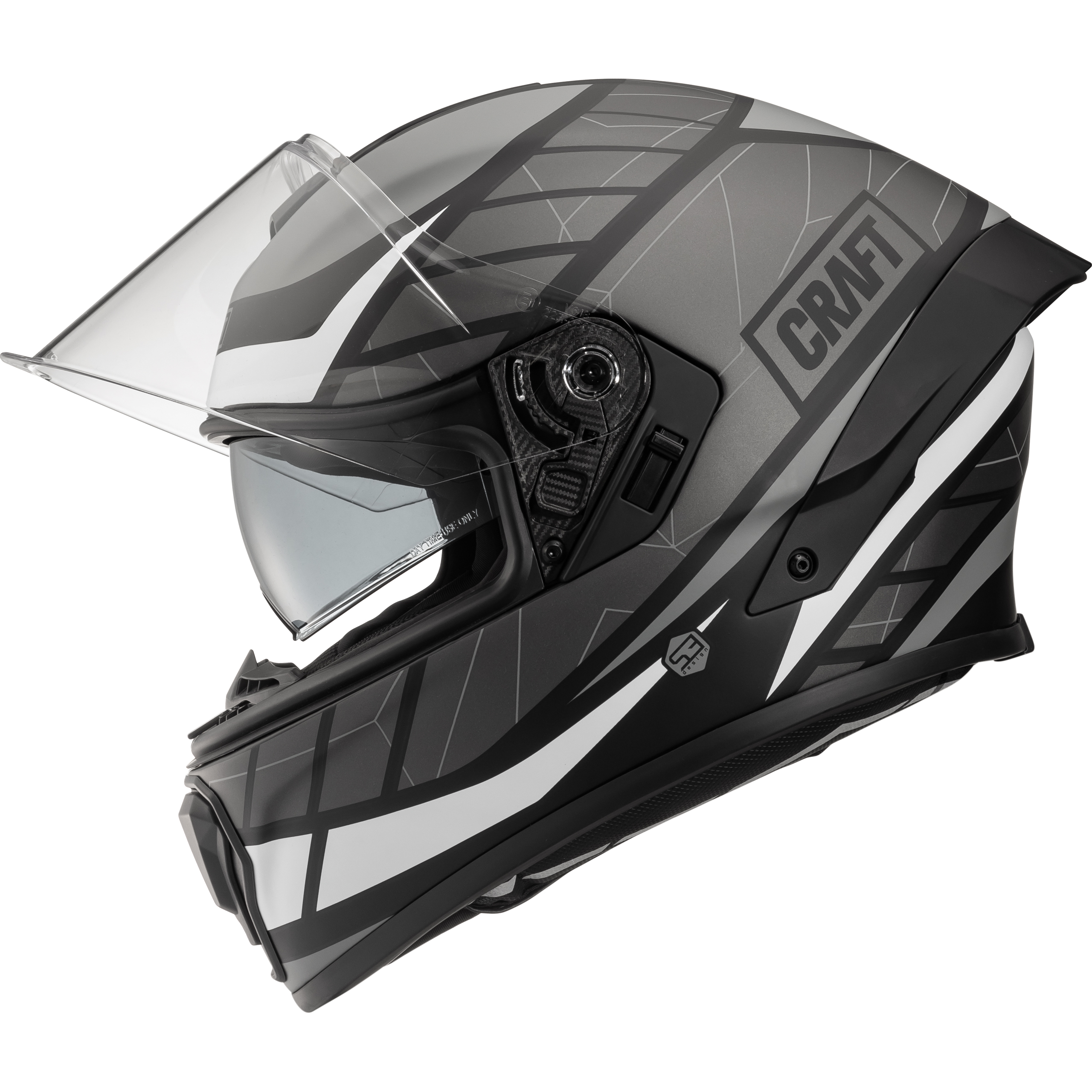 Craft-Fiberglas Integralhelm Toursport Silber Dekor #24 XXL-4603781999033012