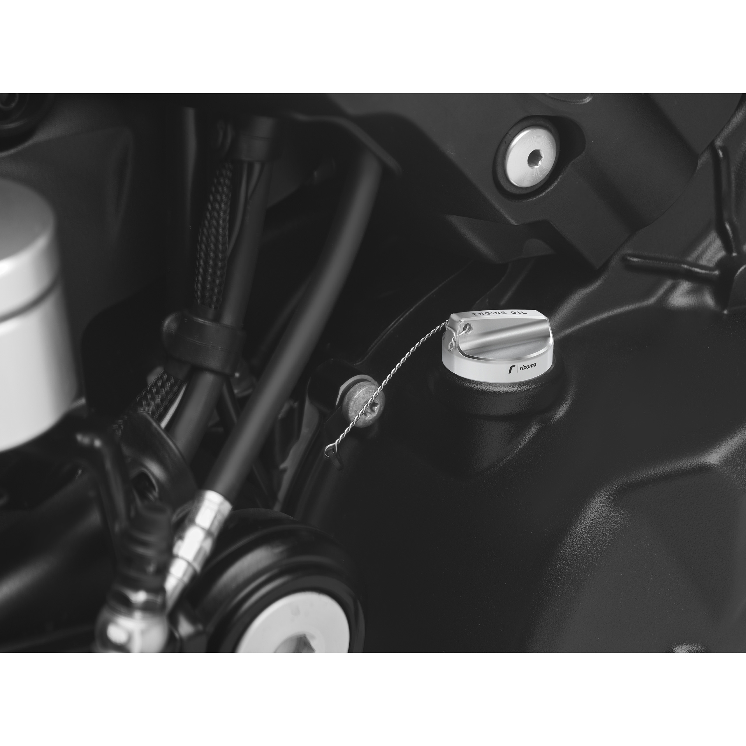Rizoma-Öleinfülldeckel Alu M20x2,5 TP123A silber für Ducati/Yamaha-0000101342015000