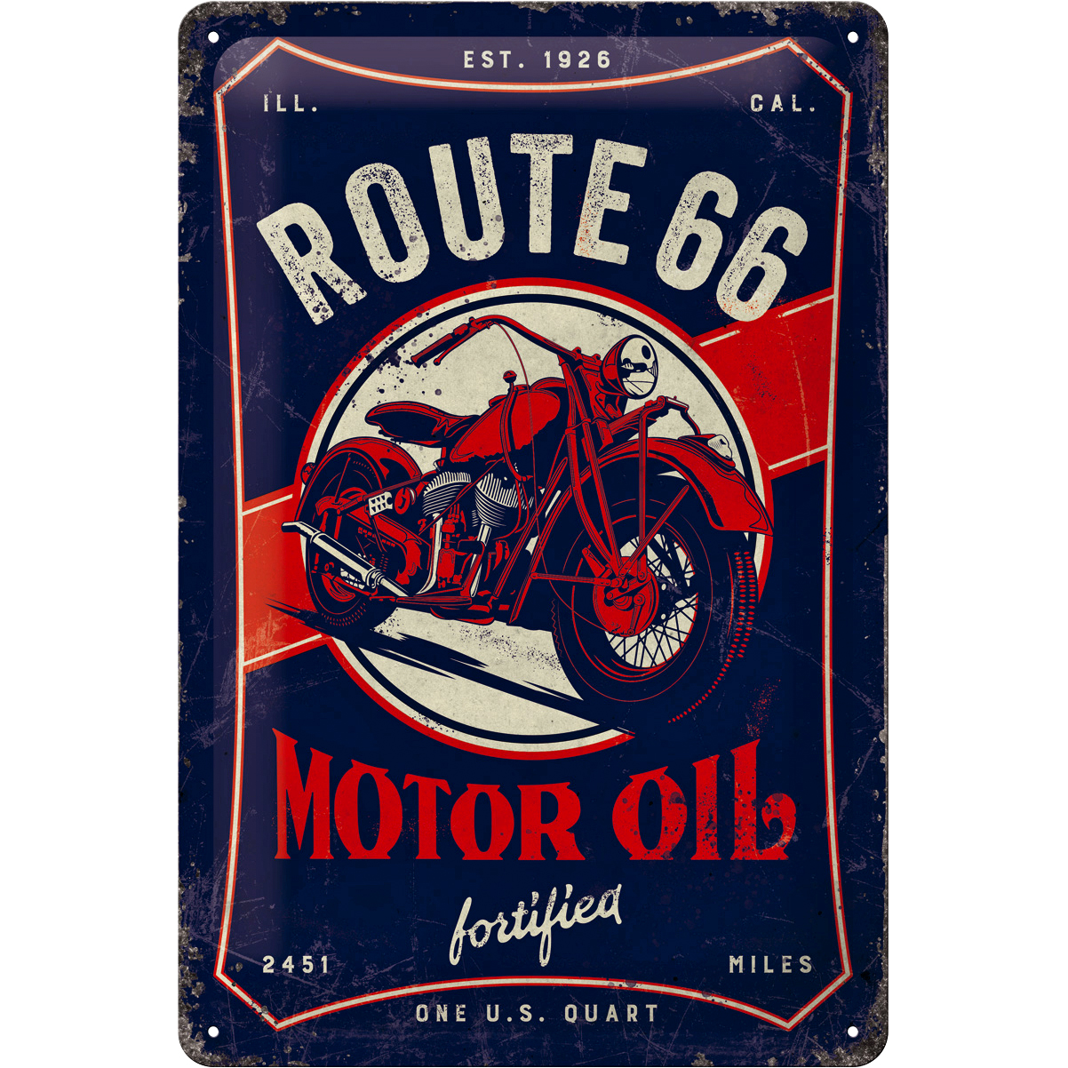 Nostalgic-Art-Blechschild 20 x 30 Route 66 "Motor Oil"-5740851