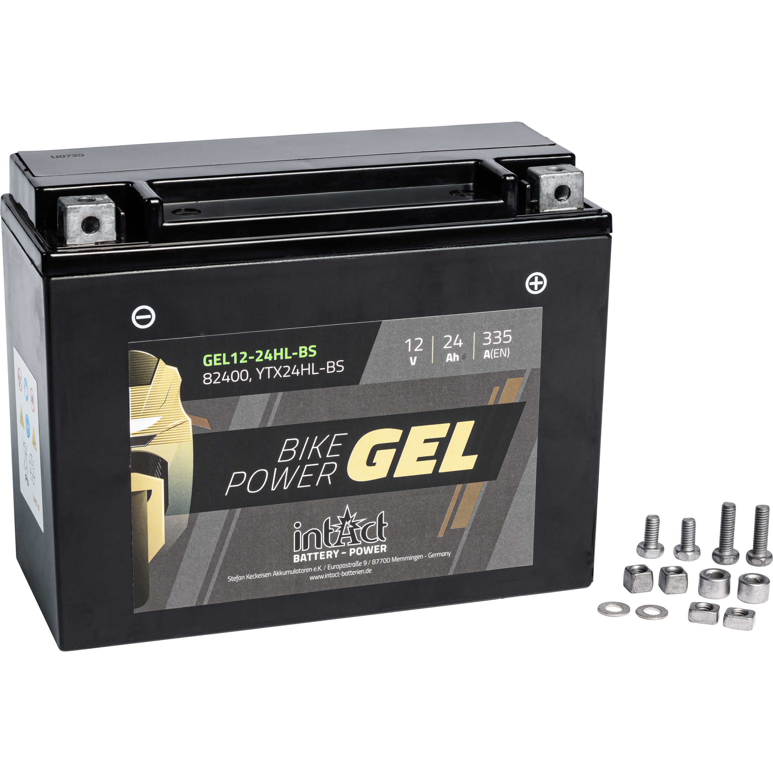 intAct Batterie Bike Power Gel geschlossen TX24HL-BS 12 Volt, 24Ah - Motorradteile & Ersatzteile - Batterien