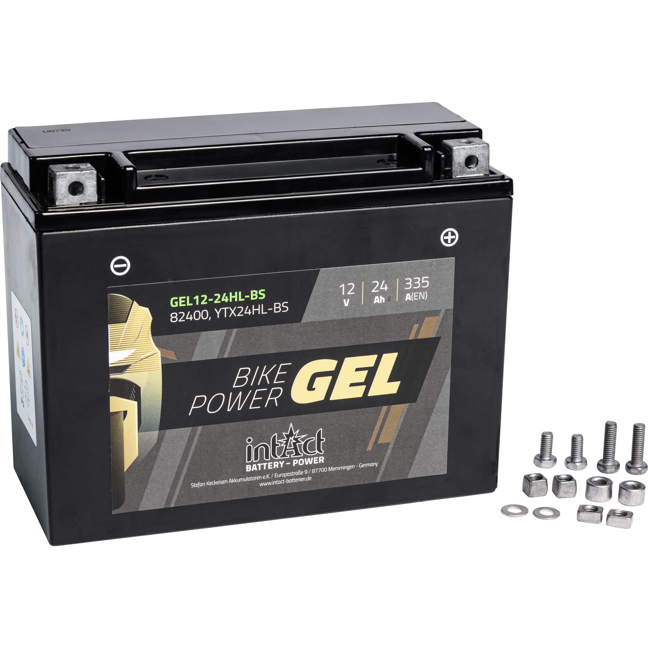 intAct Batterie Bike Power Gel geschlossen TX24HL-BS 12 Volt, 24Ah - Motorradteile & Ersatzteile - Batterien