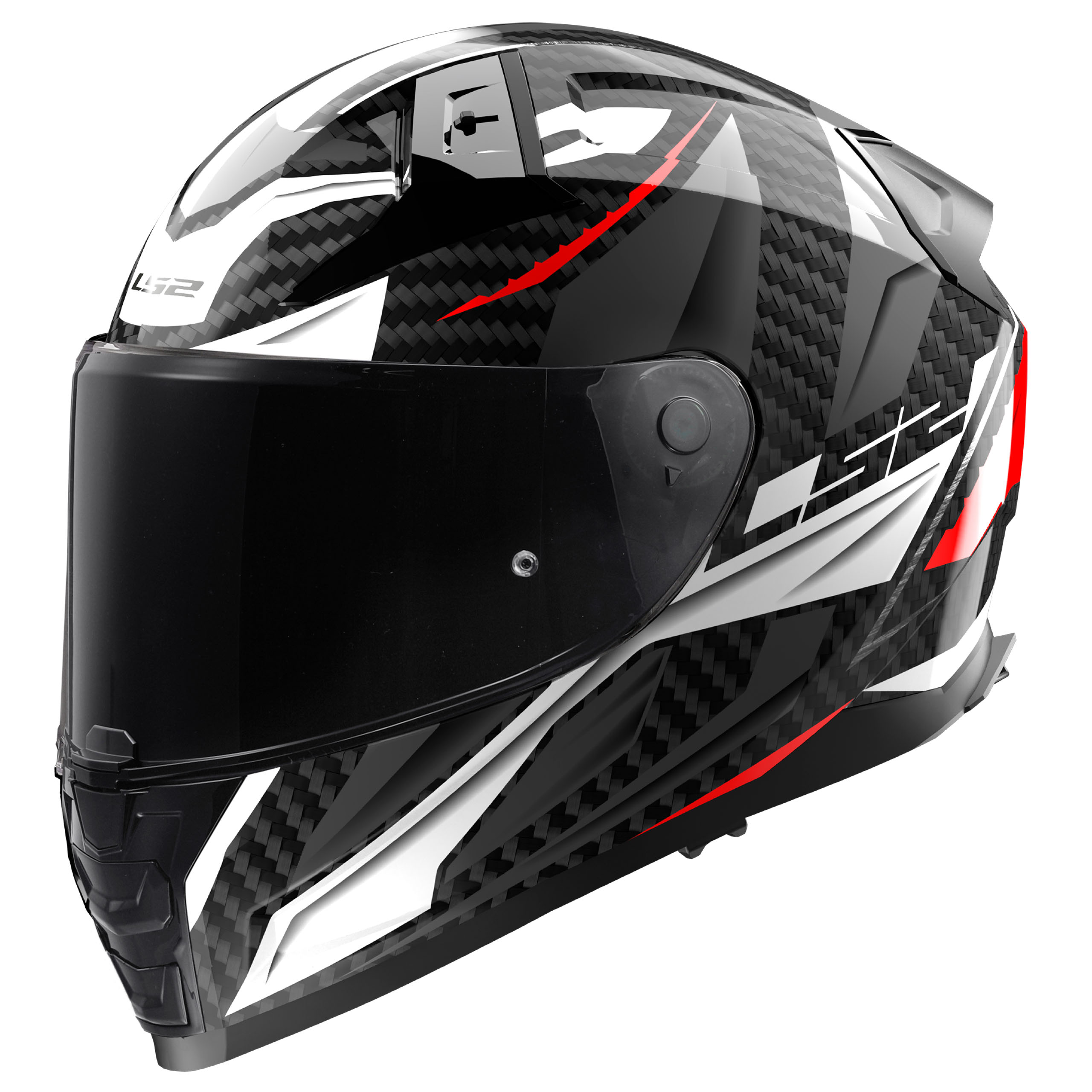 LS2 FF811 Vector II Carbon Savage weiß/rot/grau S - Helme & Brillen - Sport Helme & Brillen