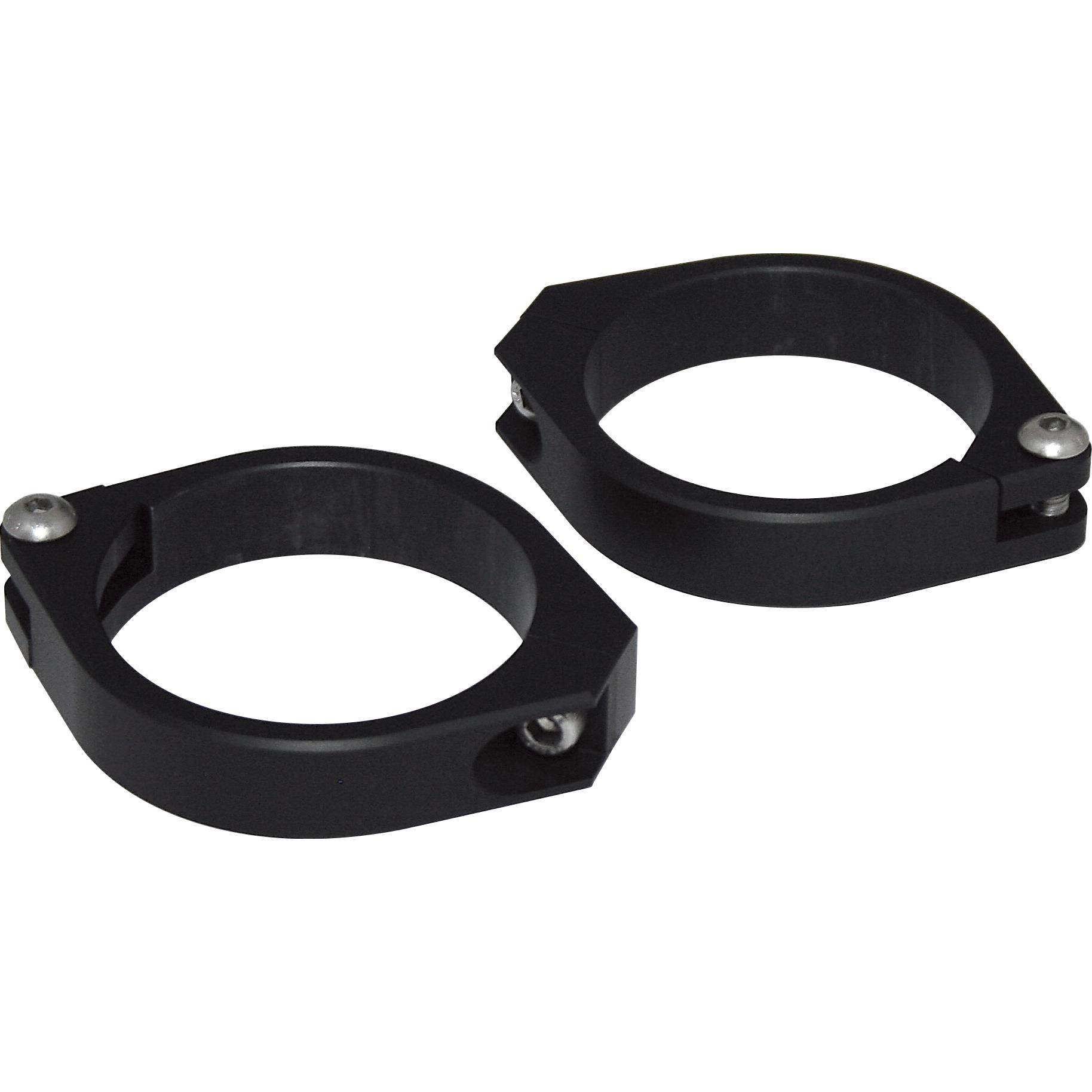 Highsider Standrohrschellenpaar Alu CNC 50/52/54 mm schwarz - Motorradteile & Ersatzteile - Beleuchtung