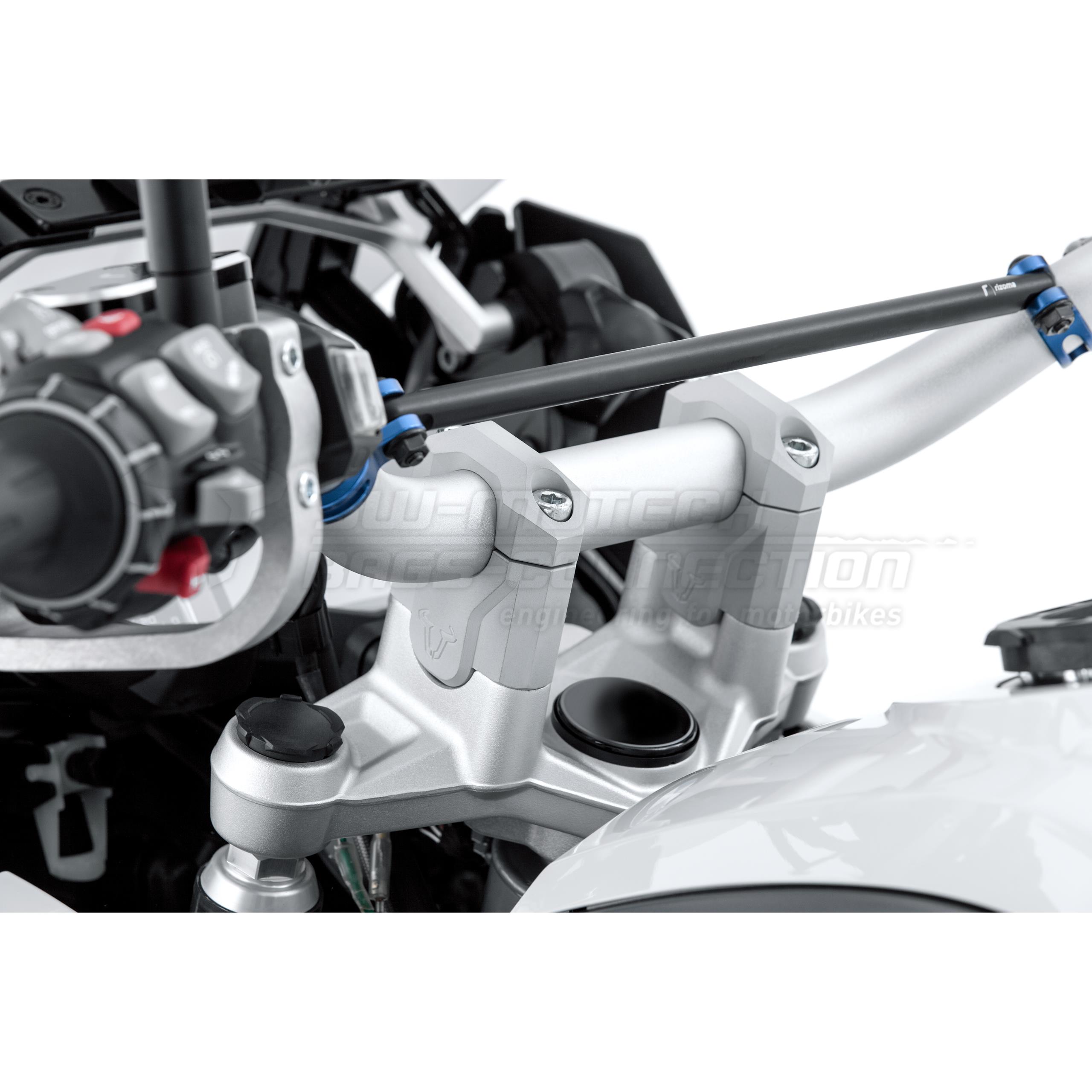 SW-MOTECH Lenkererhöhung HH 40mm LEH.07.039.12401/S für BMW silber - Motorradteile & Ersatzteile - Lenker, Griffe & Hebel