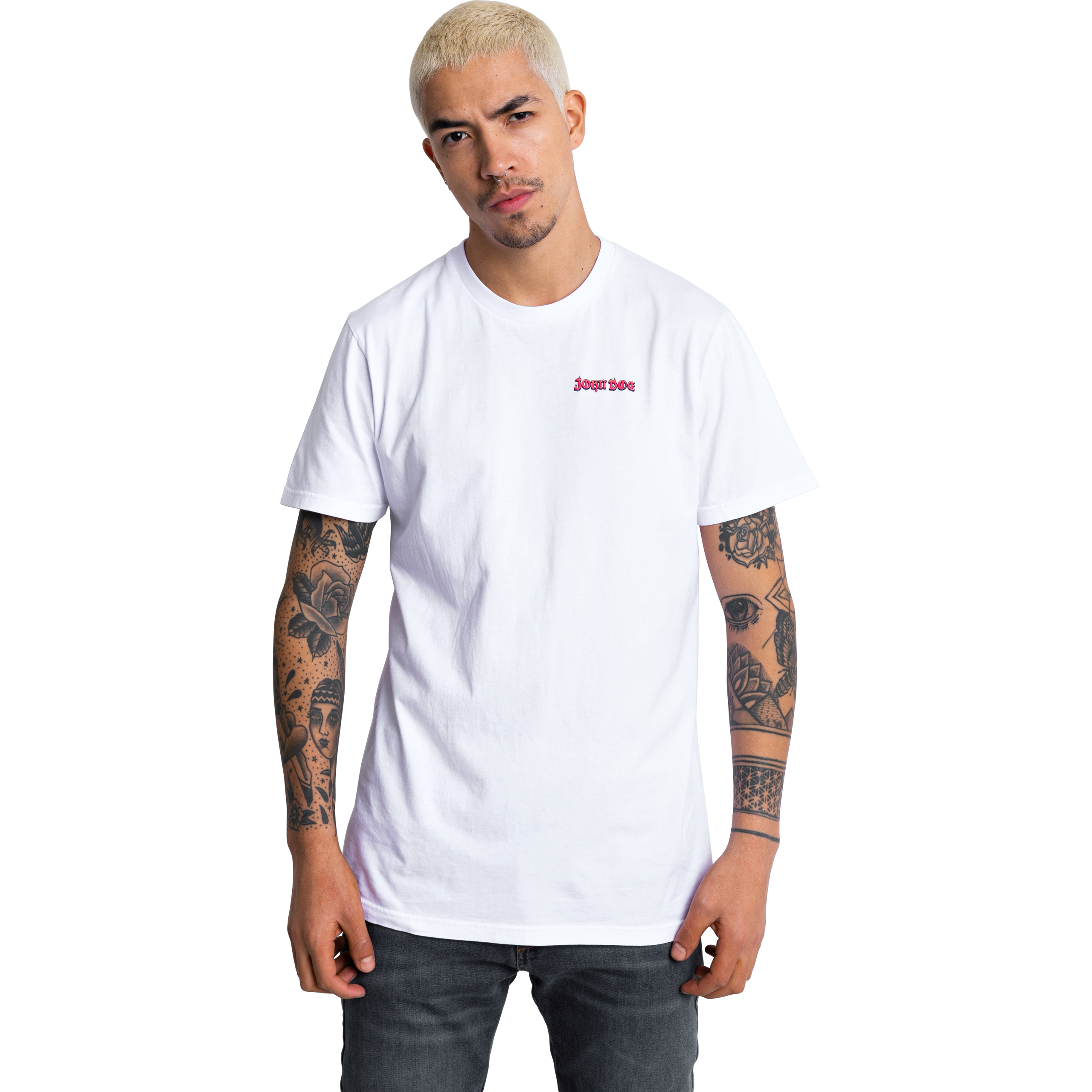 John Doe-T-Shirt Snake On Fire weiß M-8021081999004009