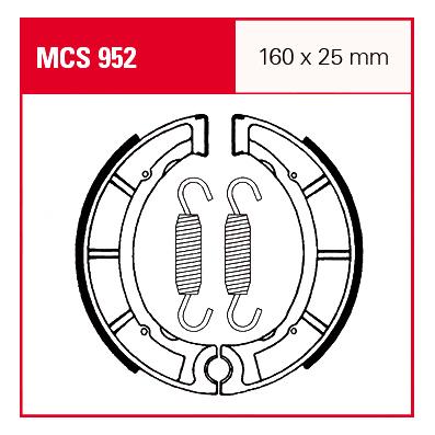 TRW Lucas Bremsbacken iF MCS952 160x25mm - Motorradteile & Ersatzteile - Bremsen