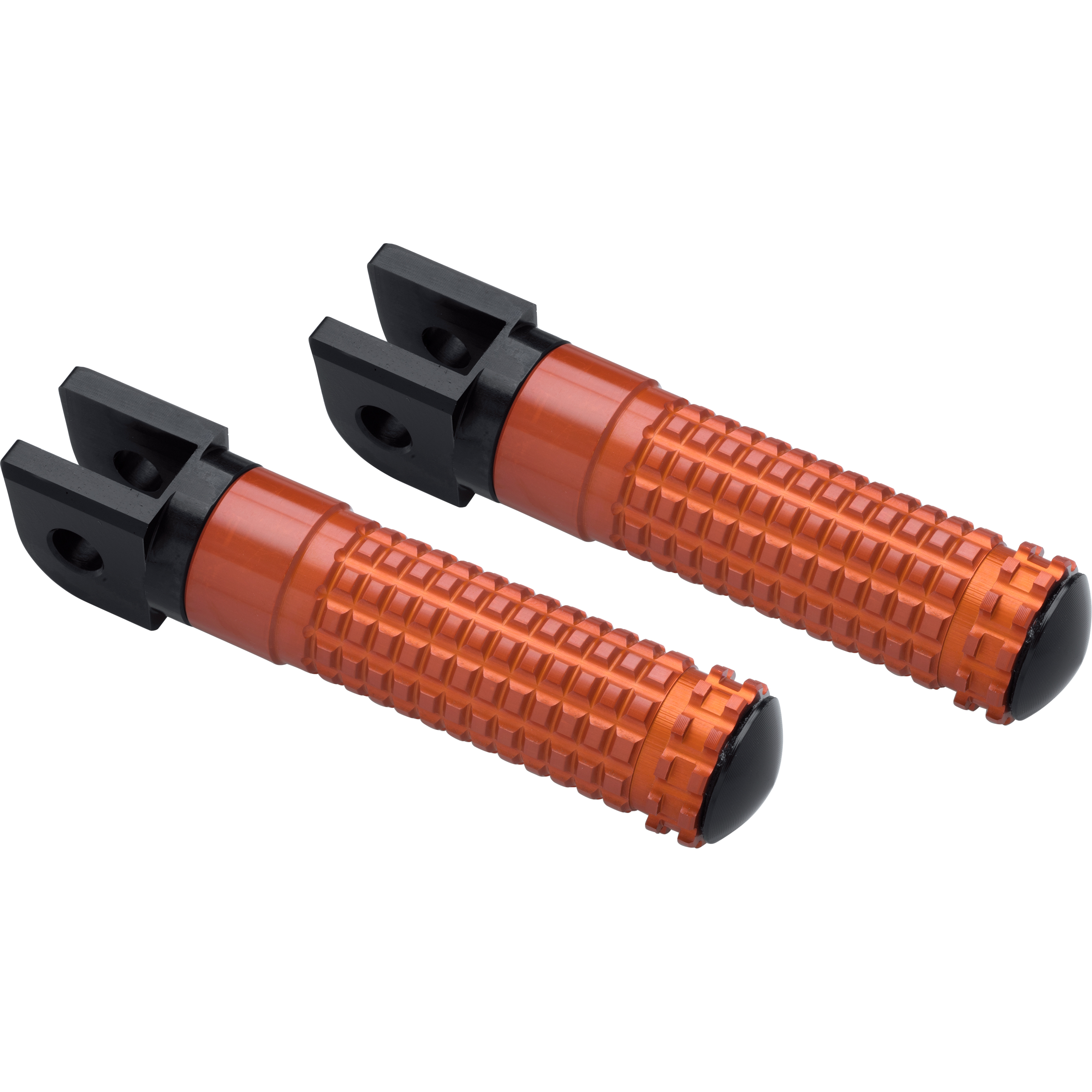 Mizu Fußrastenpaar Race für Fahrer schwarz/orange 10008 - Motorradteile & Ersatzteile - Fußrasten & Hebel