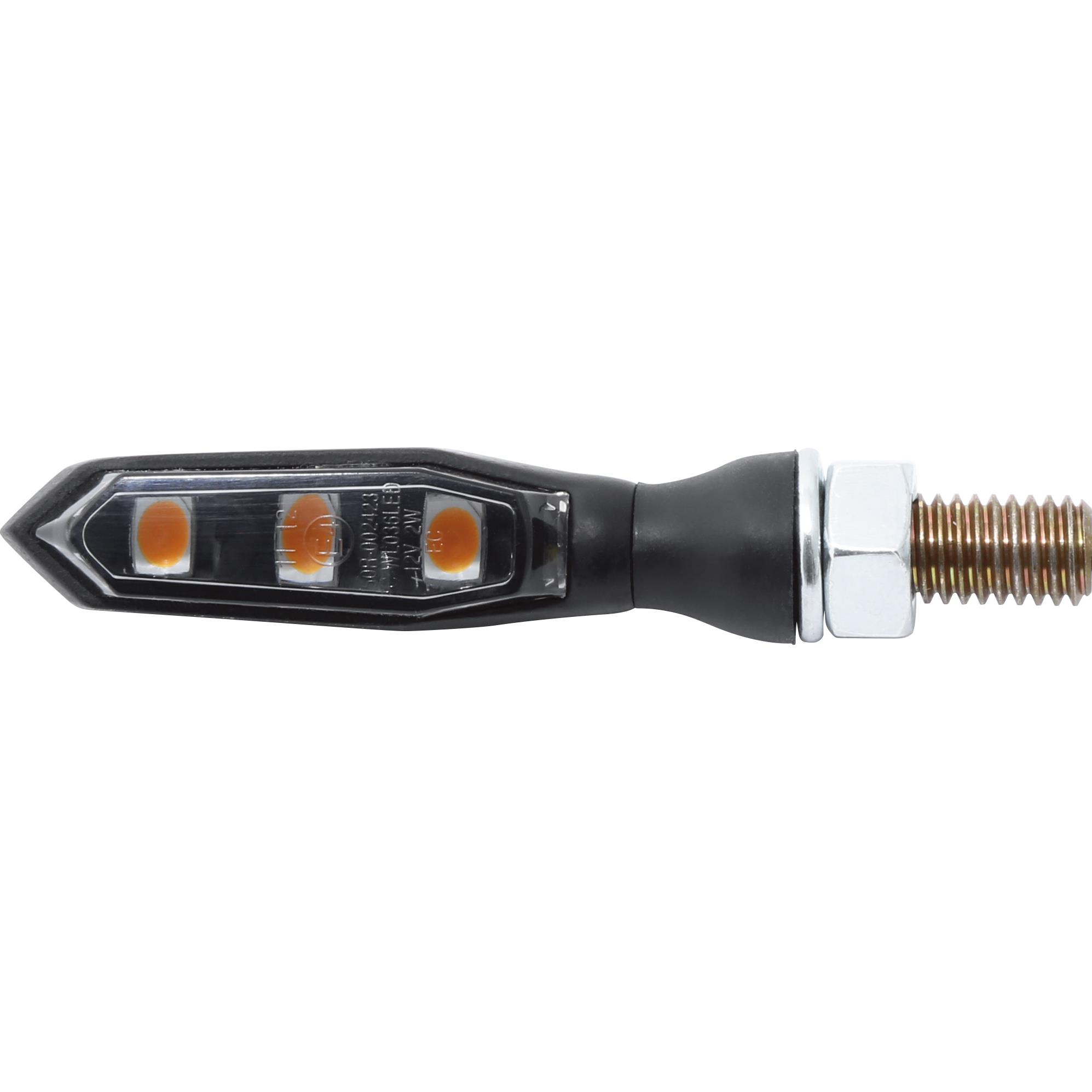 Highsider-LED Blinkerpaar Sonic-X1 M8 Metall schwarz, getöntes Glas-5705451020000850