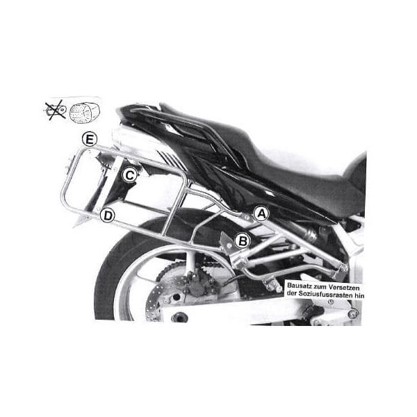 Hepco & Becker Seitenkofferträger silber für Yamaha FZ 6 /Fazer 2004-2006 - Motorradzubehör - Motorradgepäck
