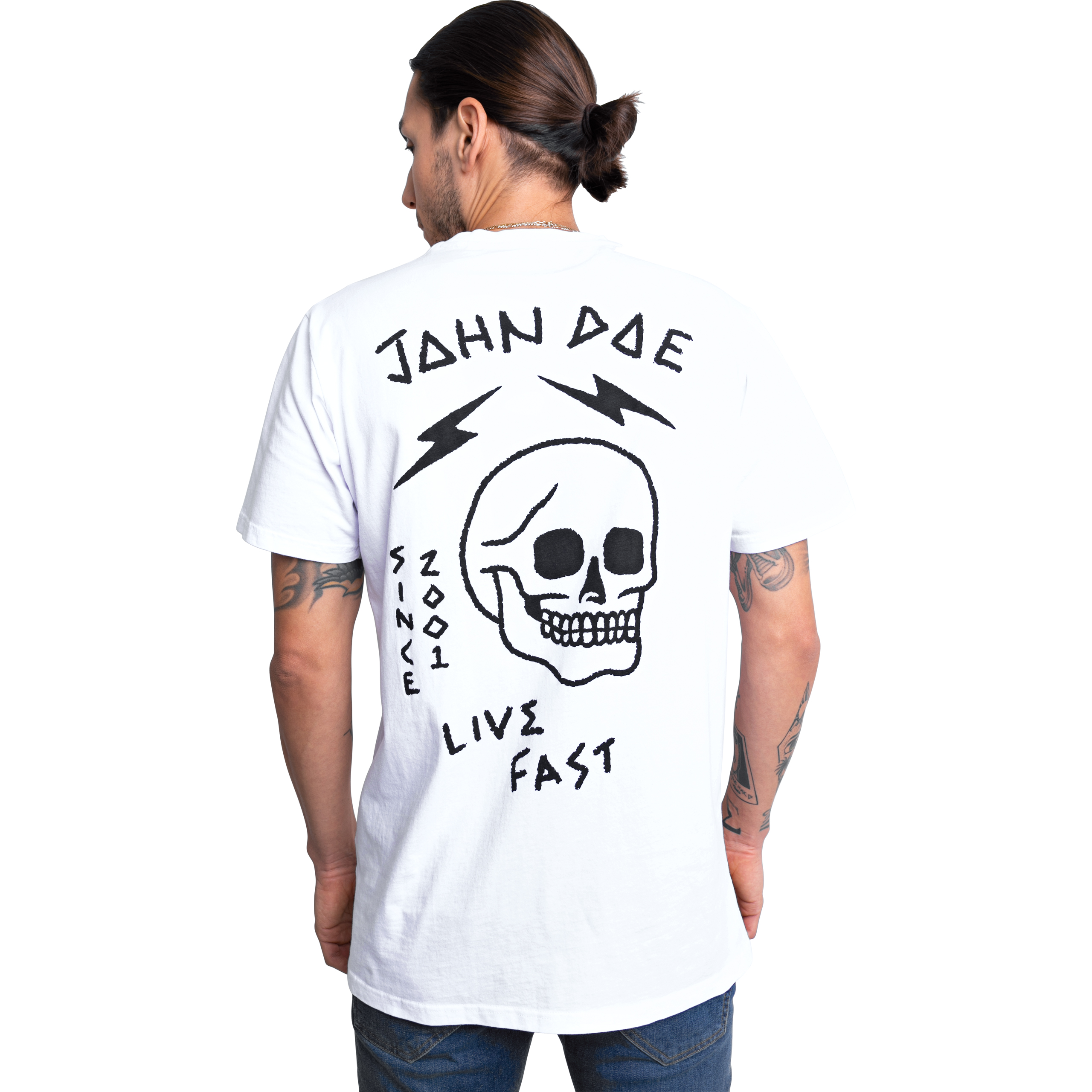 John Doe-T-Shirt Live Fast Skull weiß XXL-8021121999004012