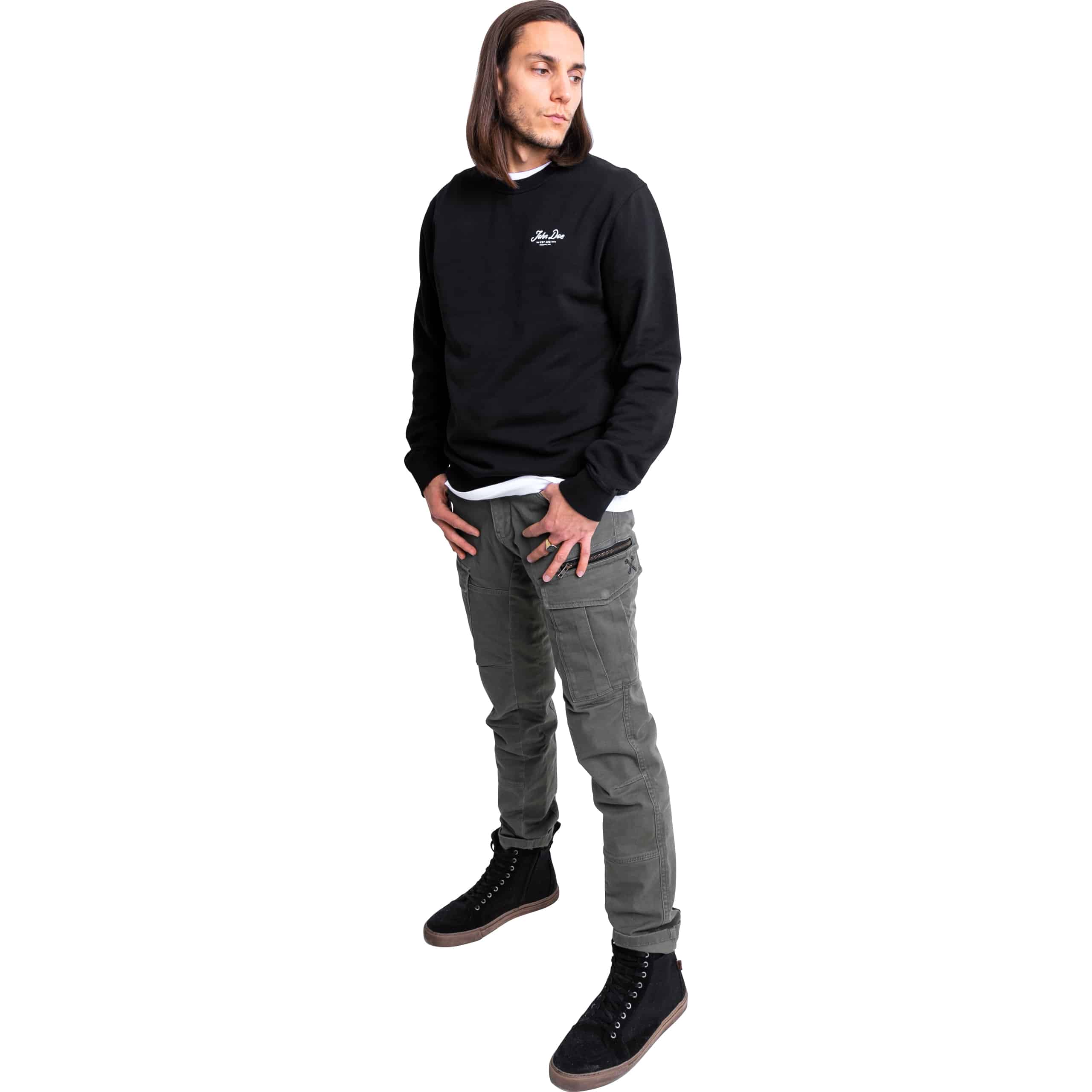 John Doe-Sweater Lettering schwarz-8021391999001