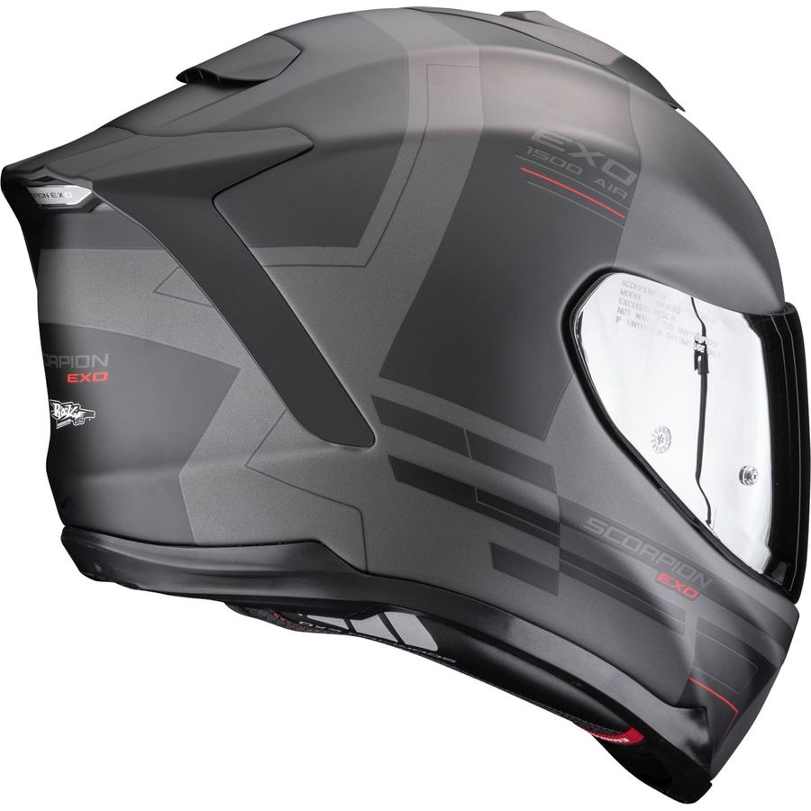 Scorpion EXO-1500 Air Dual mattsilber/schwarz/rot M-0001587999030009