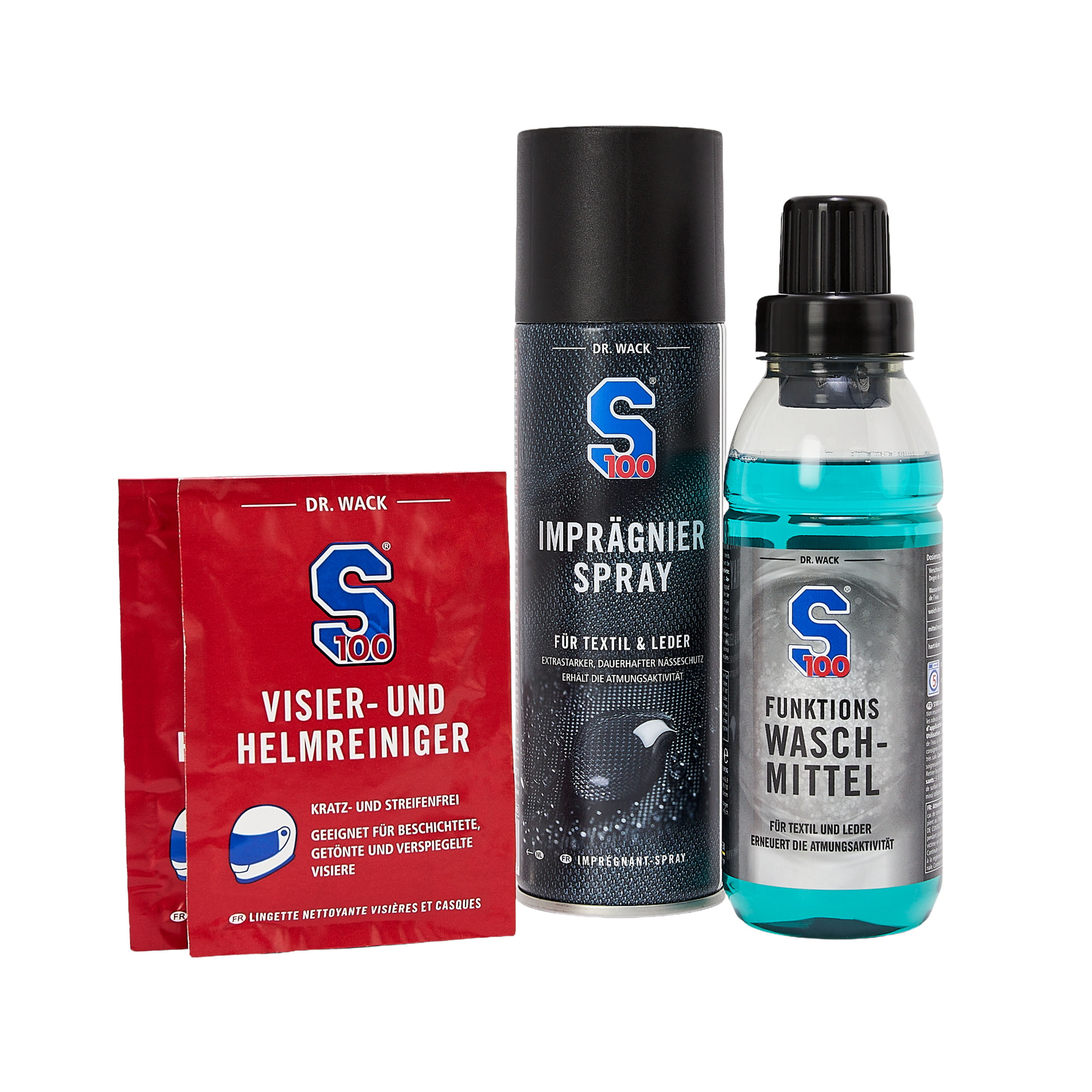 S100 Funktions-Waschmittel 300ml/Imprägnier-Spray 300ml Set - Motorradbekleidung - Zubehör & Accessoires