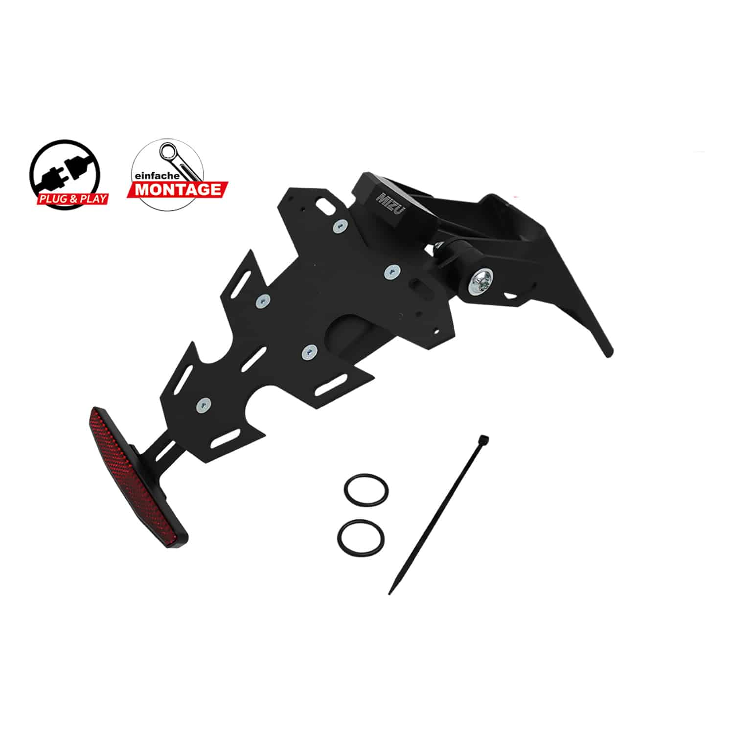 Mizu Kennzeichenhalter Plug & Play für Ducati Monster 937 2021- - Motorradteile & Ersatzteile - Anbauteile