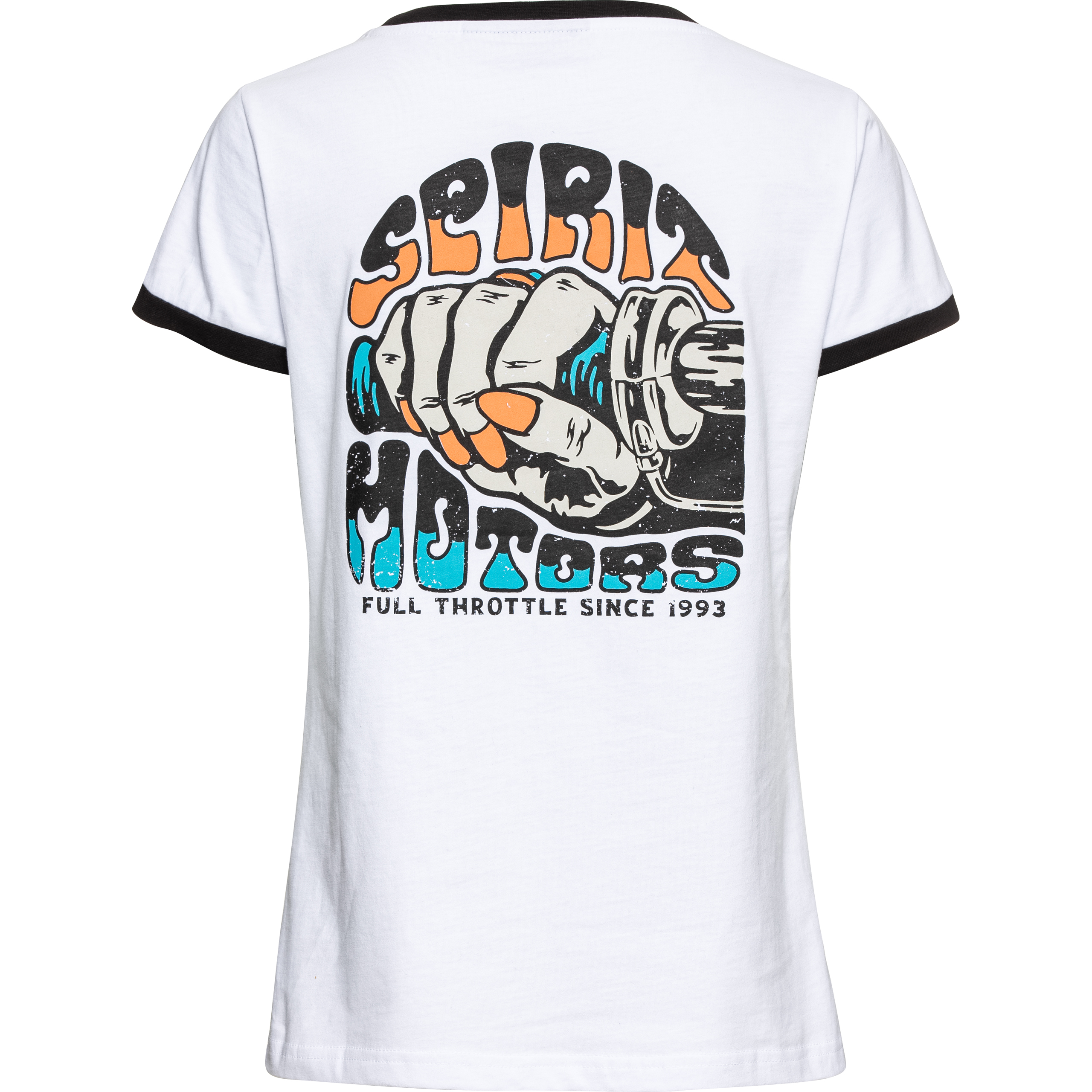 Spirit Motors-Speeding Up Sarah Damen T-Shirt weiß XL-8021821999004111