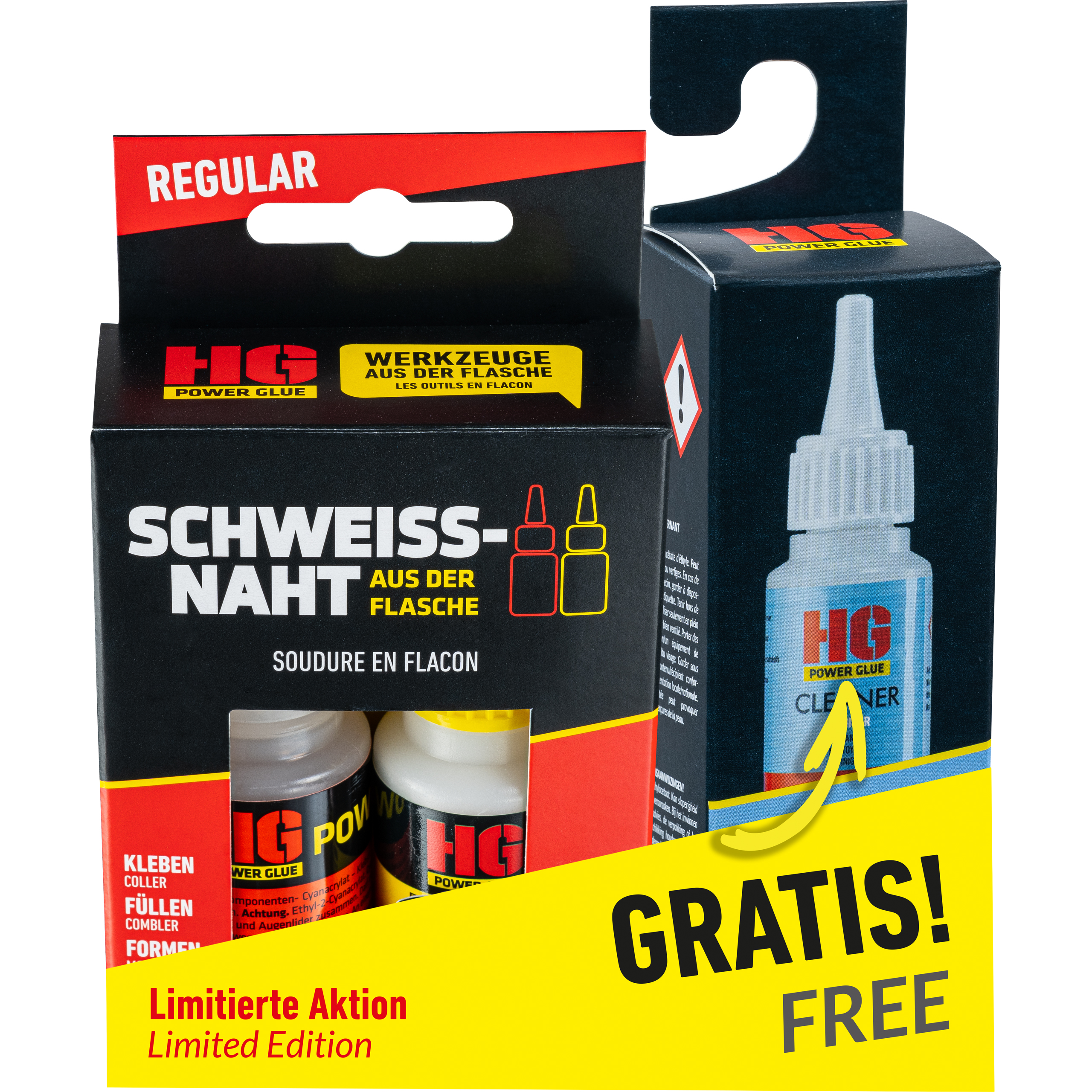 HG Powerglue Schweissnaht a.d. Flasche20/40g Cleaner/Klebstoffentf.20 ml - Motorradzubehör - Werkstattzubehör