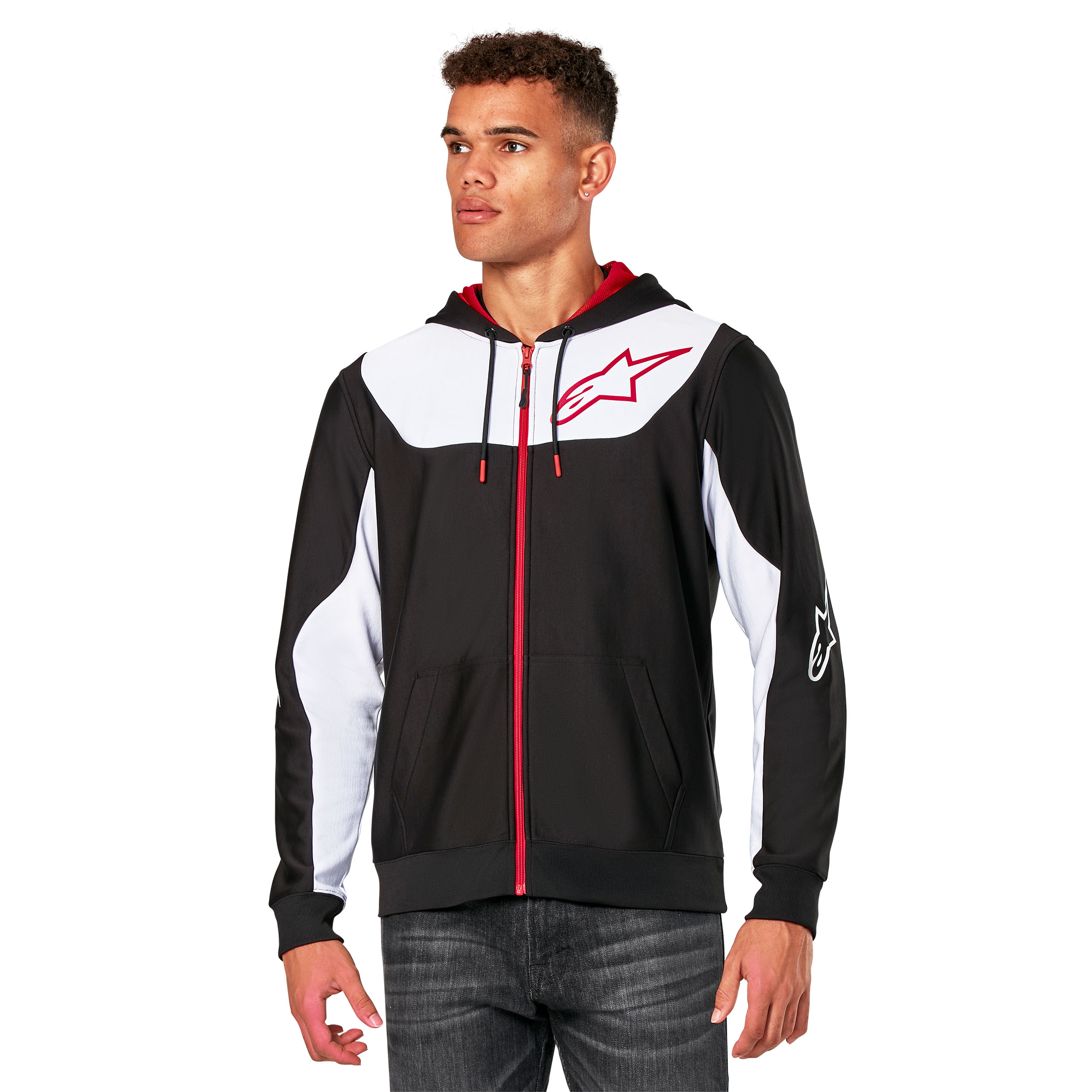 Alpinestars-Sessions V3 Hoodie schwarz/weiß/rot XL-0001825003035011