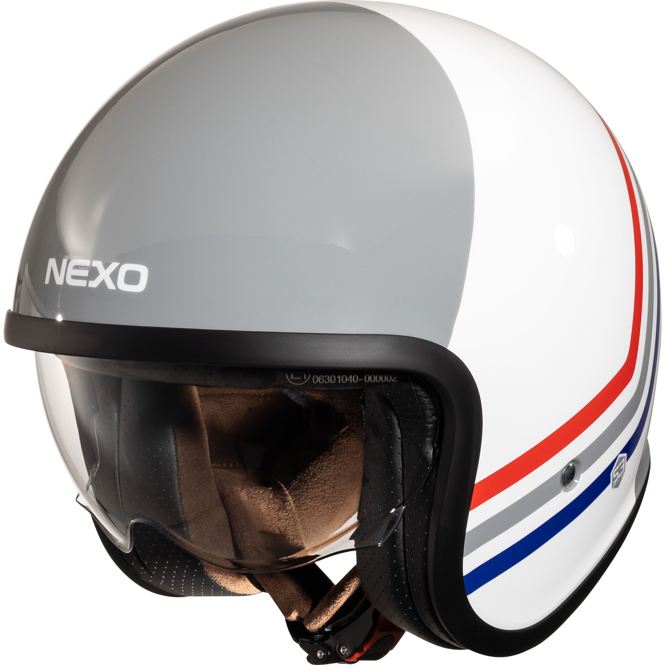 Nexo Jethelm Urban Style II Weiß/Rot/Blau Dekor #24 XS - Helme & Brillen - Lifestyle Helme & Brillen