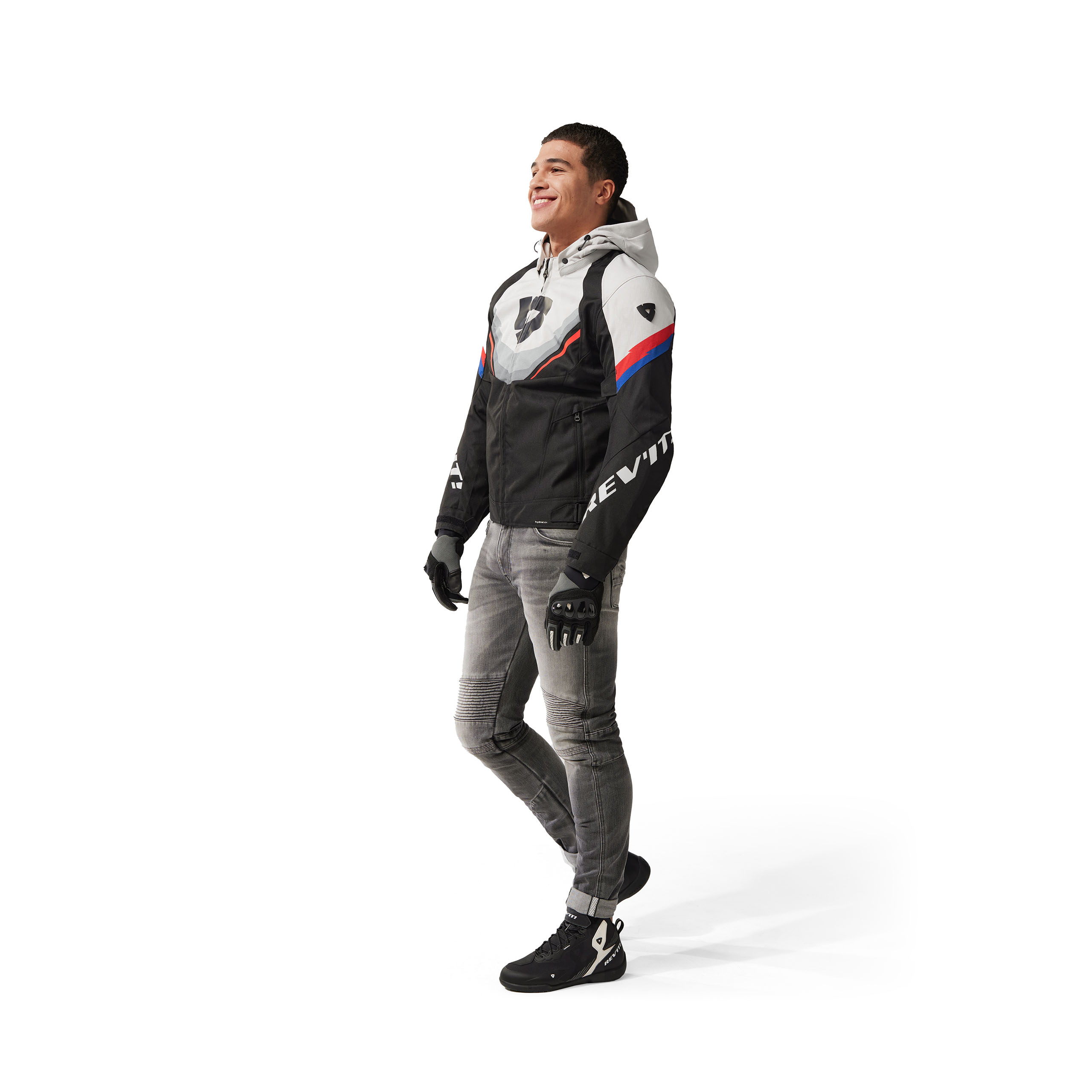 REV'IT!-Quantum 3 H2O Textiljacke schwarz/hellgrau-0000789999081