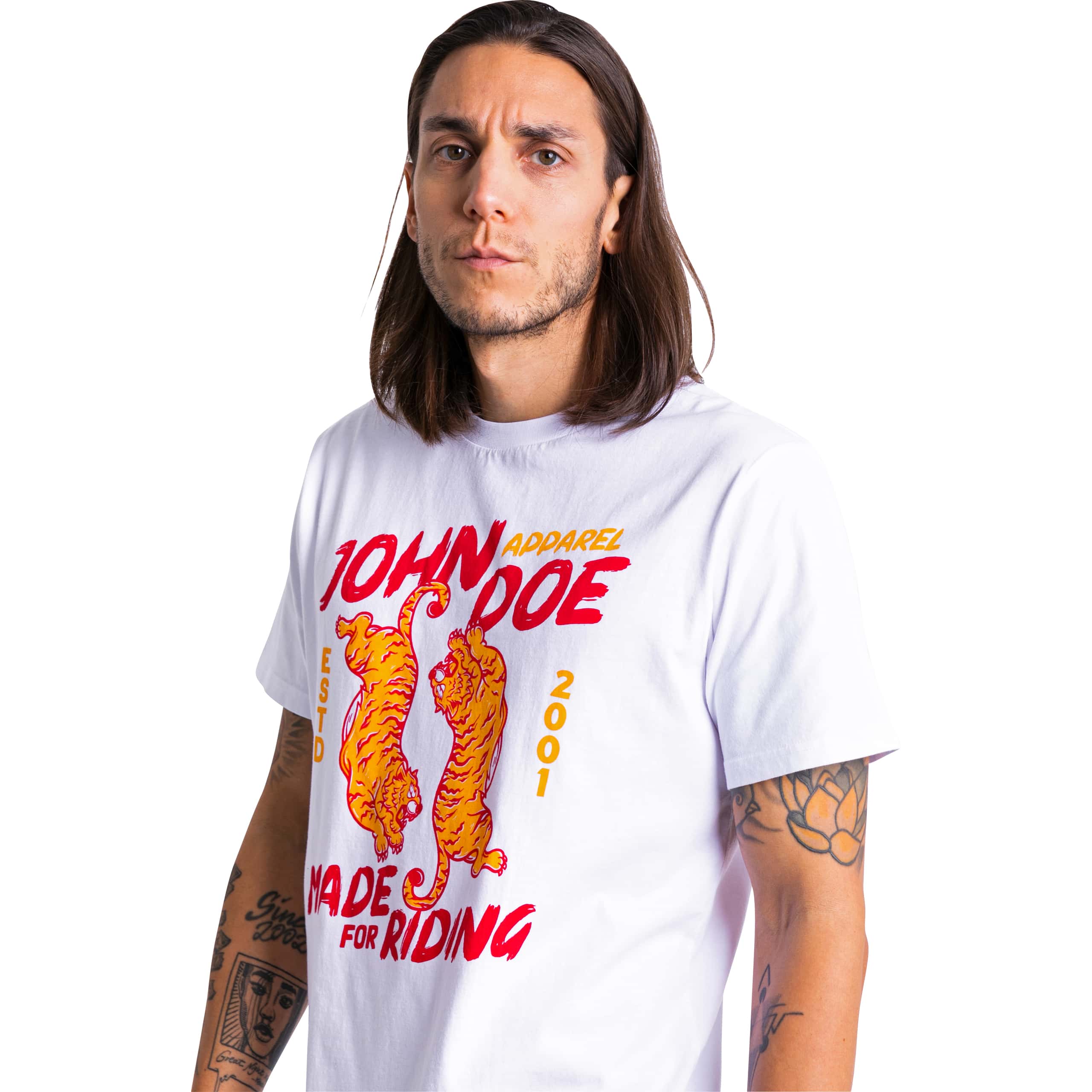 John Doe-T-Shirt Tiger I weiß-8021171999004