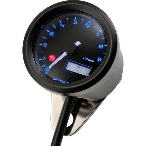 Daytona-Drehzahlmesser Velona Ø48mm bis 9000 U/min schwarz-5730971059001710