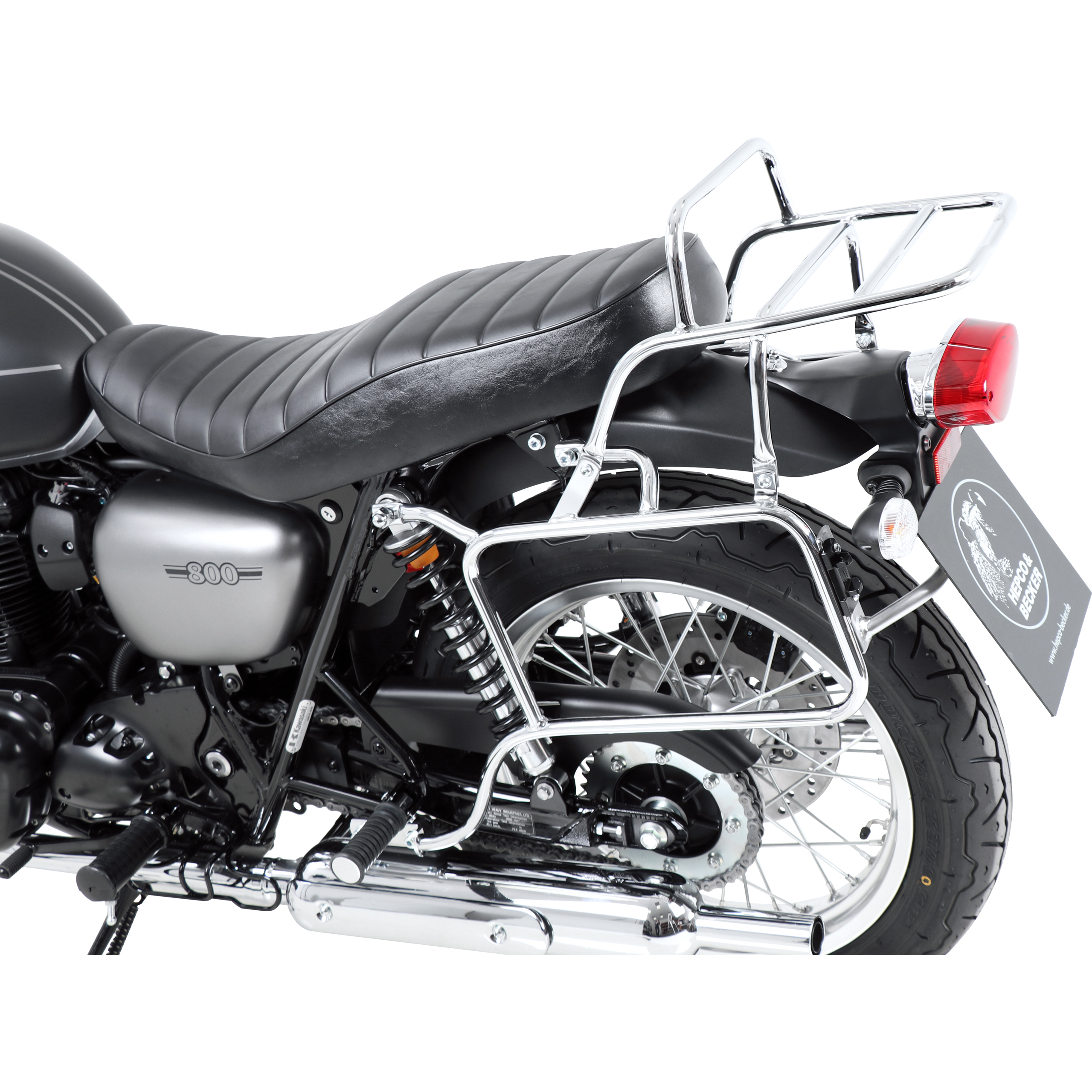 Hepco & Becker Komplett-Kofferträger chrom für Kawasaki W 800 2019- - Motorradzubehör - Motorradgepäck