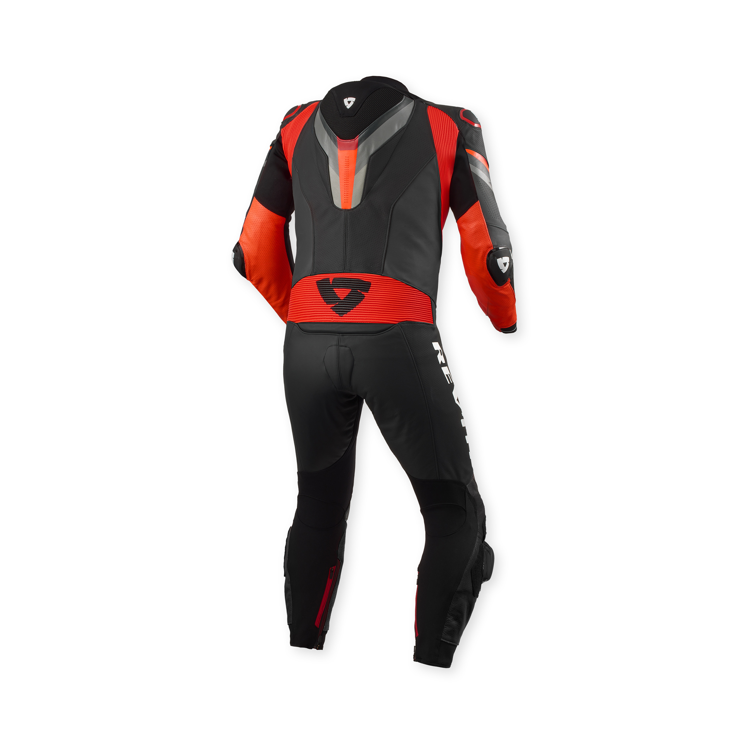 REV'IT!-Quantum 3 Lederkombi 1-tlg. anthrazit/neonrot 50-0000790999076306