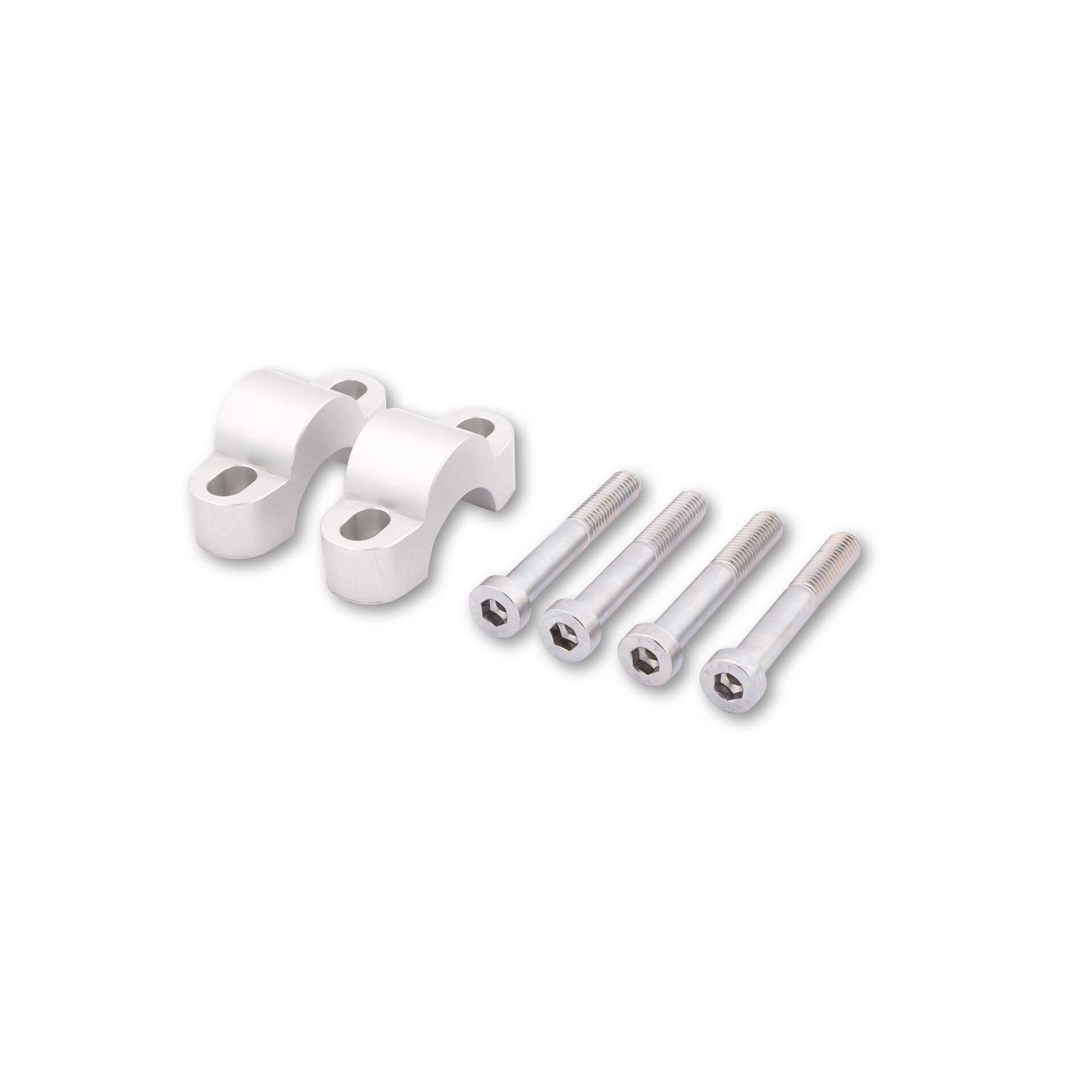 LSL Lenkererhöhung Ø28,6mm Distanz-Bock Set silber 15/55mm - Motorradteile & Ersatzteile - Lenker, Griffe & Hebel