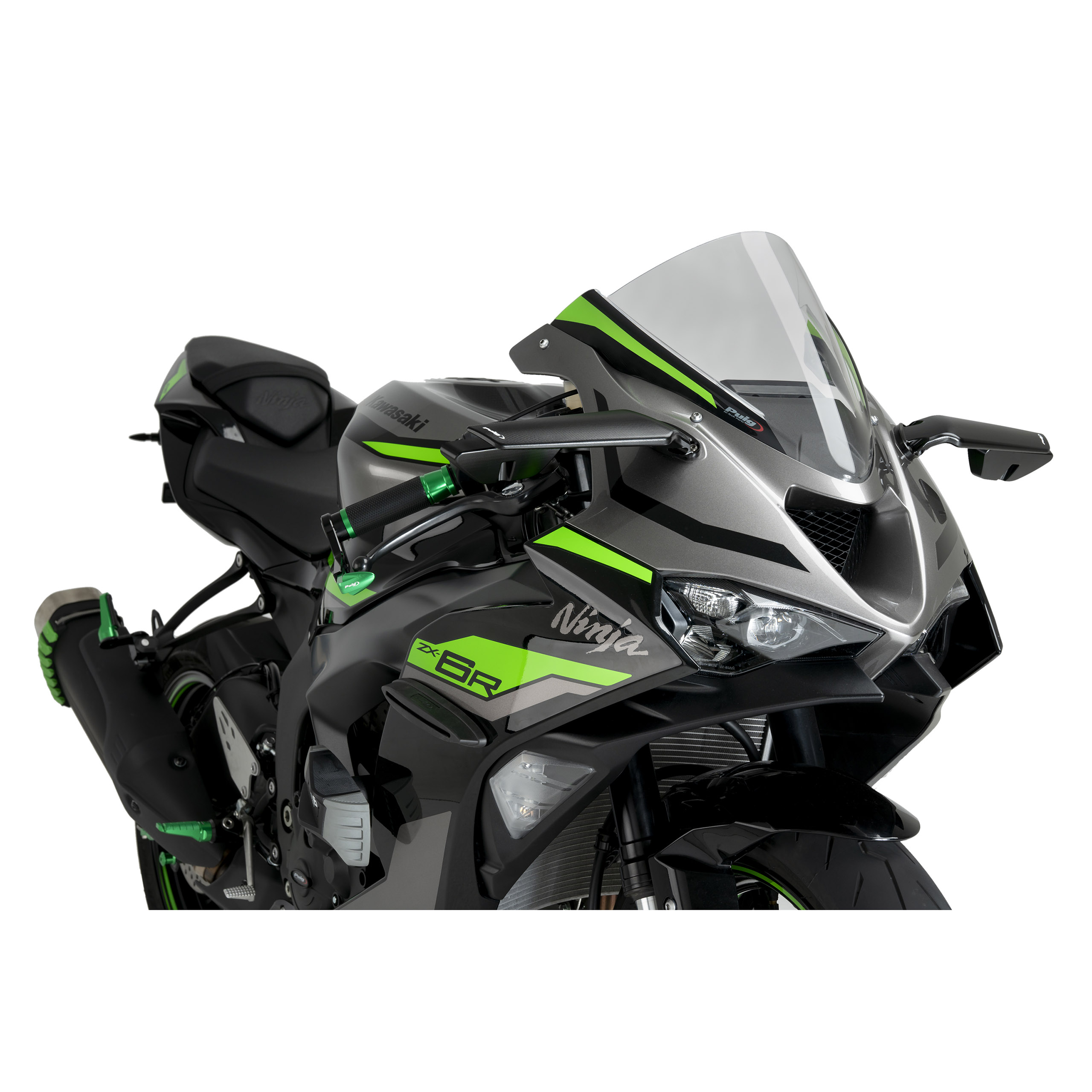 Puig Verkleidungsscheibe Z-Racer getönt/graphics für ZX-6 R 2024- - Motorradteile & Ersatzteile - Verkleidungen & Abdeckungen
