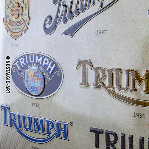 Nostalgic-Art-Blechschild 30 x 40 cm Triumph - Logo Evolution-5743071207000206