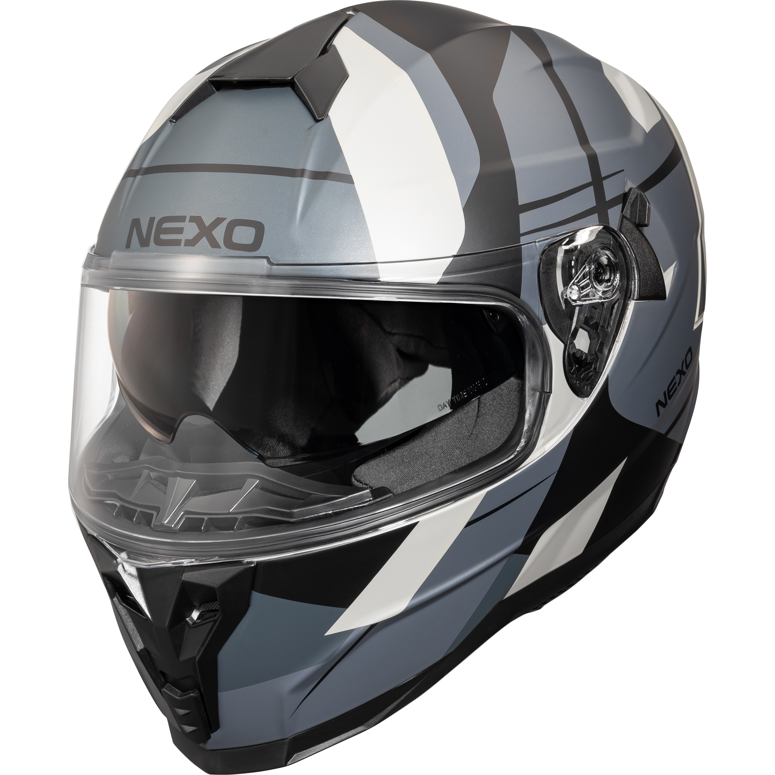 Nexo Integralhelm Comfort II Silber Dekor #24 XL - Helme & Brillen - Motorradhelme