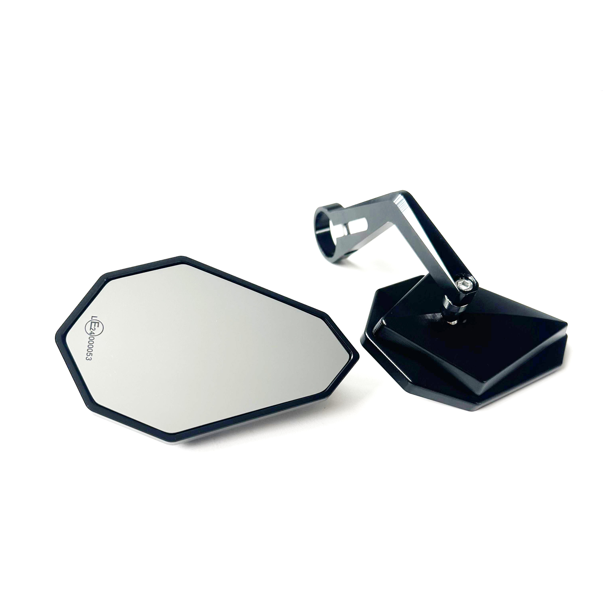 Hashiru handlebar end mirror pair Pulse octagonal CNC 13-18mm+22-30mm