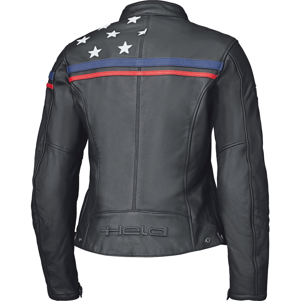 Held-Midway Damen Lederjacke schwarz/weiß/blau/rot 42-1006441999005408