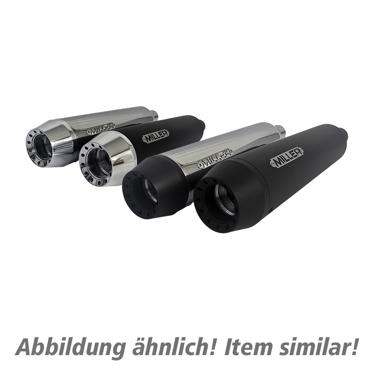 Miller Exhaust-Auspuff 2in1 Tapered poliert/schwarz für VN 650 Vulcan 17-20-0000542003000166