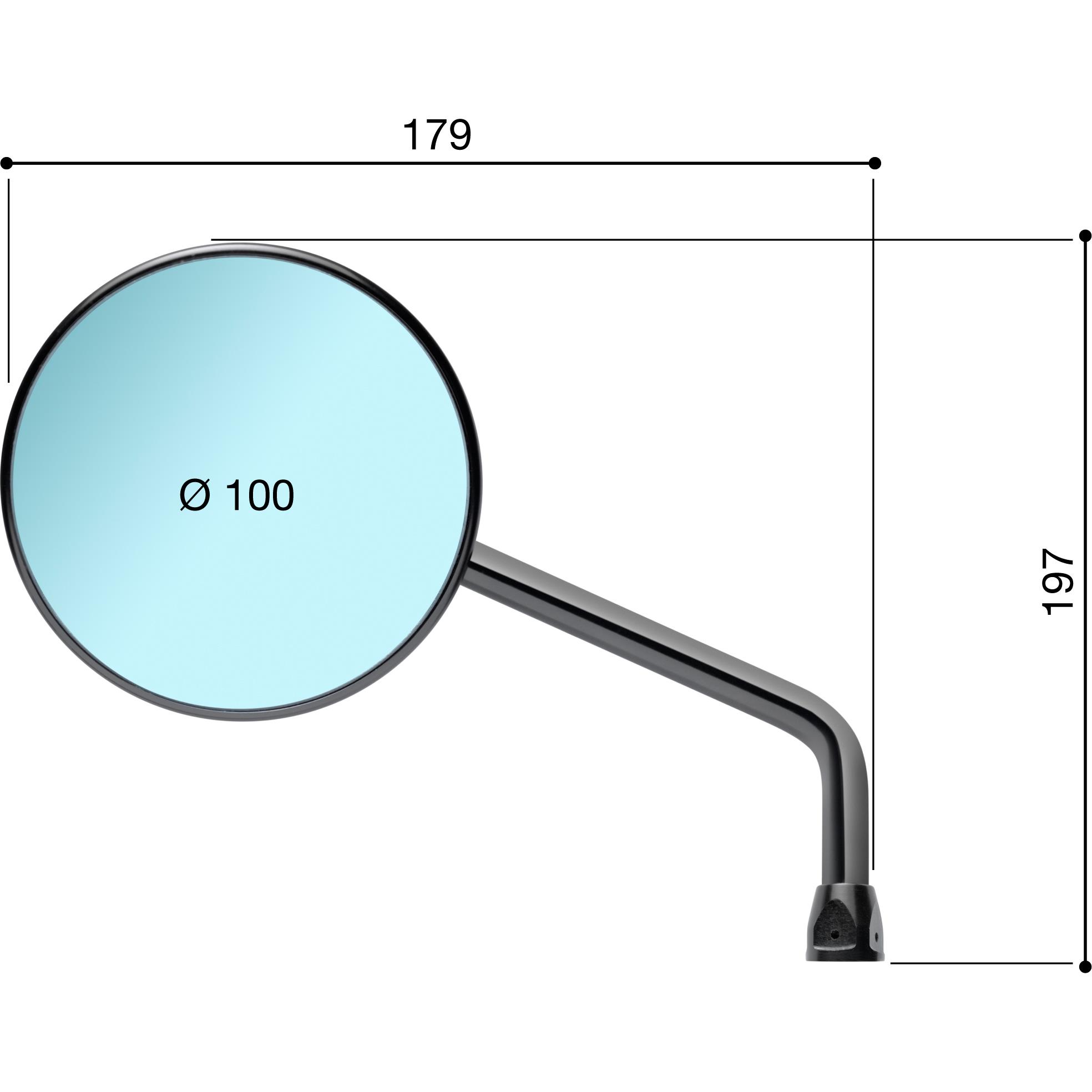 Rizoma-Lenkerspiegel One BS251B schwarz für Harley-Davidson/BMW-5694671113004101
