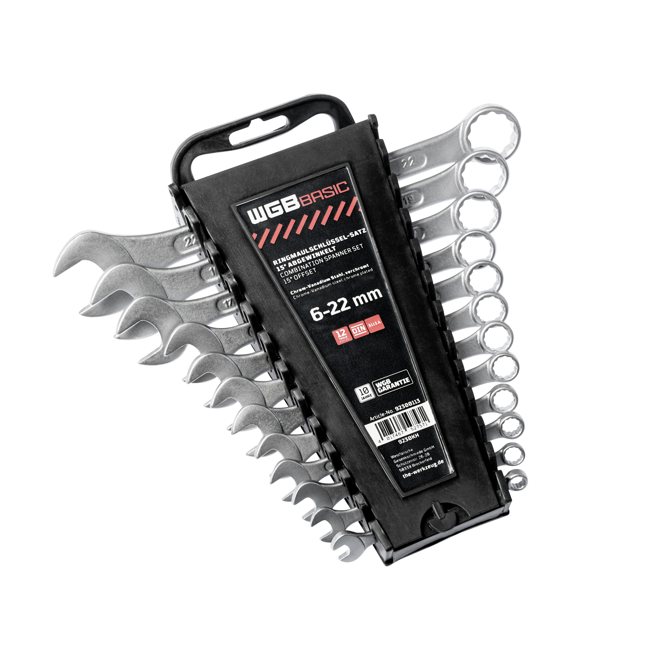 WGB Basic-Maul-Ringschlüssel-Satz SW6-22mm 12-teilig-5752991001000111