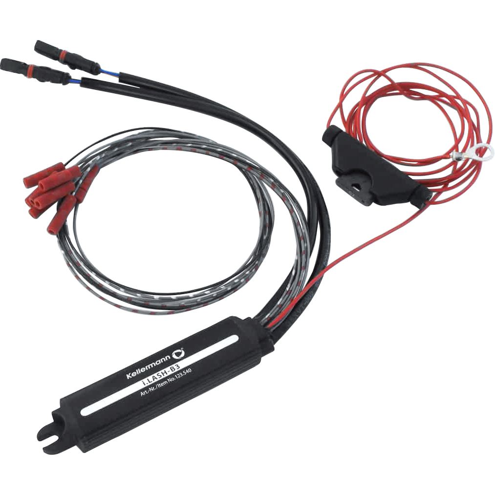Kellermann Anschlusskabel mit Elektronik für LED Blinker i.LASH B3 - Motorradteile & Ersatzteile - Beleuchtung