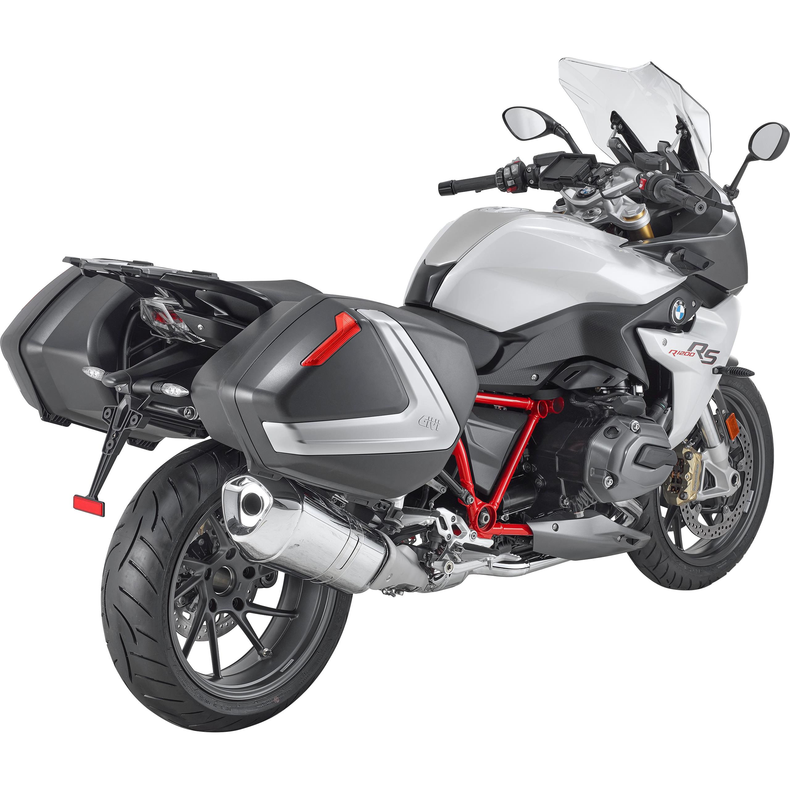Givi Monokey® Side Seitenkofferpaar V37N schwarz/silber/rot - Motorradzubehör - Motorradgepäck